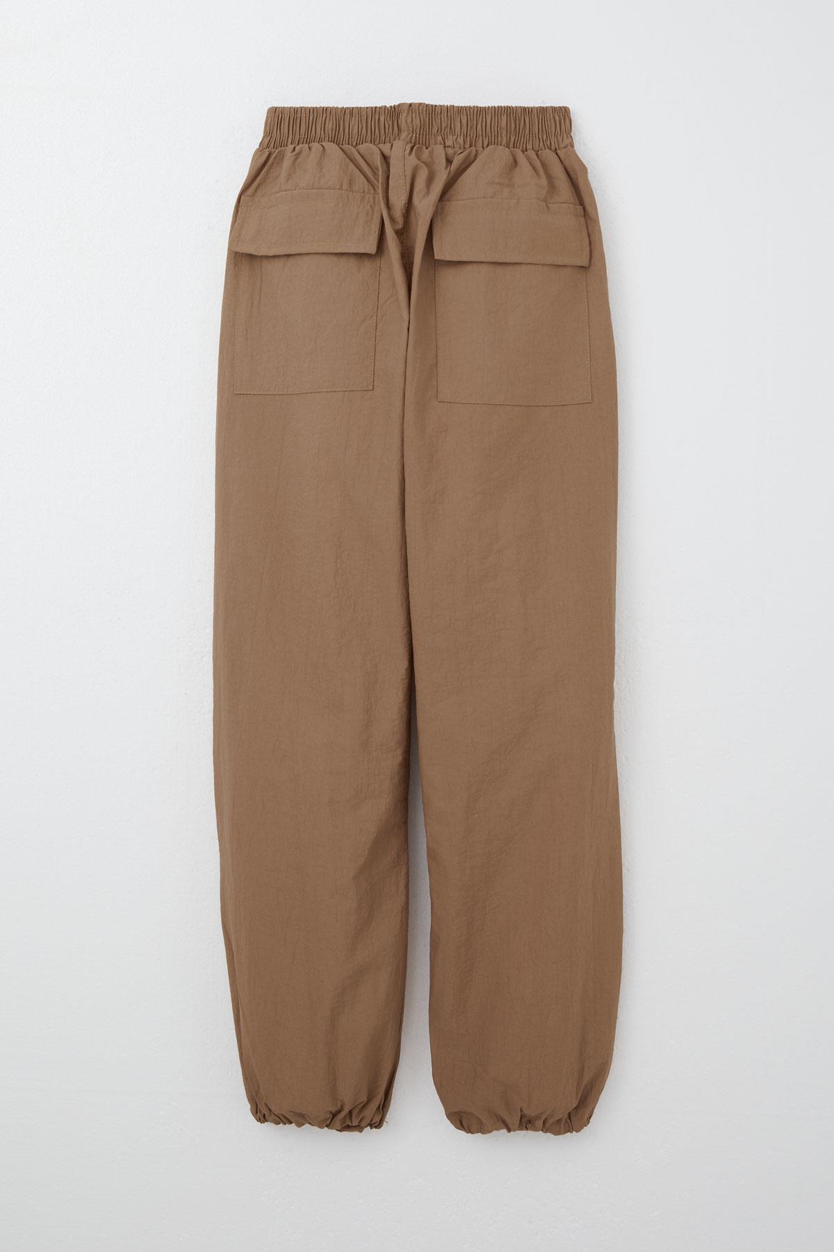 Breeze Kız Çocuk Paraşüt Jogger Paça Pantolon Kahverengi (6-12 Yaş)