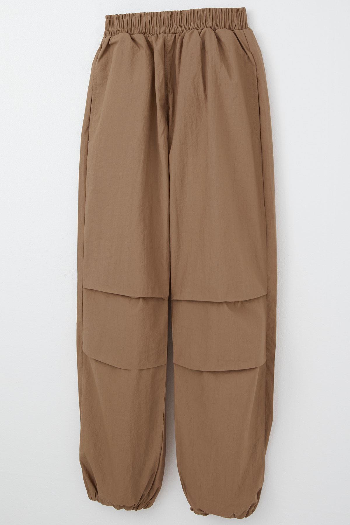 Breeze Kız Çocuk Paraşüt Jogger Paça Pantolon Kahverengi (6-12 Yaş)