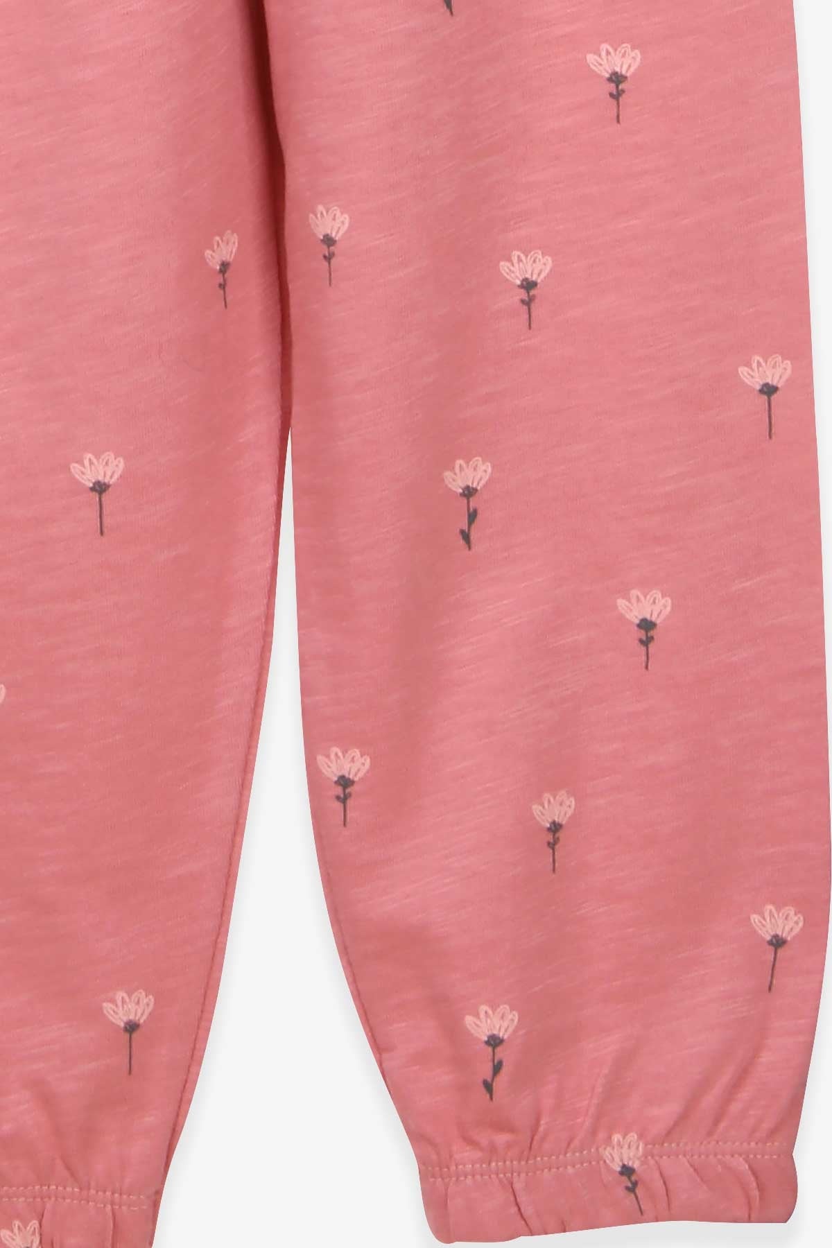 Breeze Kız Çocuk Pijama Takım Çiçek Desenli Gülkurusu (4-8 Yaş)