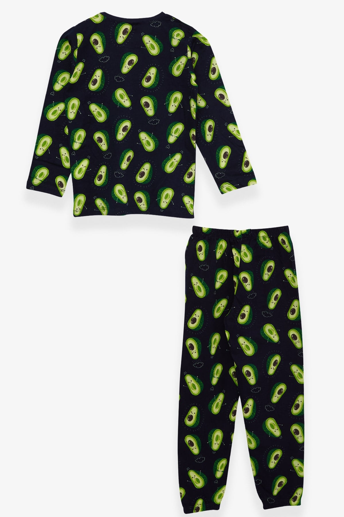 Breeze Kız Çocuk Pijama Takımı Ananas Desenli Lacivert (4-8 Yaş)