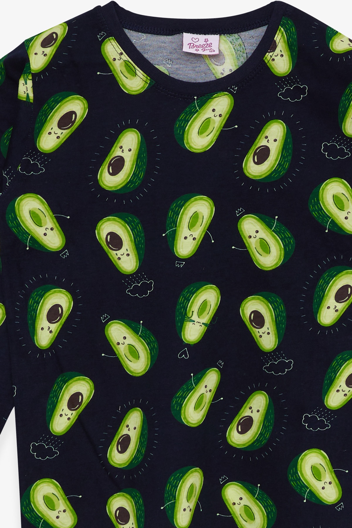 Breeze Kız Çocuk Pijama Takımı Ananas Desenli Lacivert (4-8 Yaş)