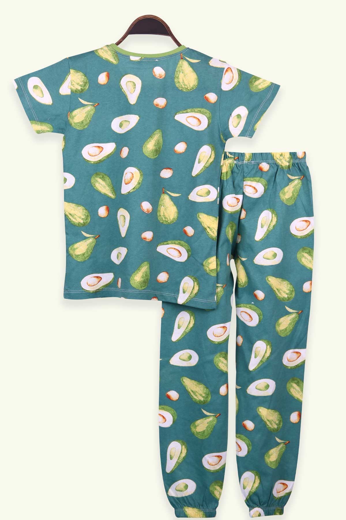 Breeze Kız Çocuk Pijama Takımı Avokado Desenli Yeşil (9-14 Yaş)