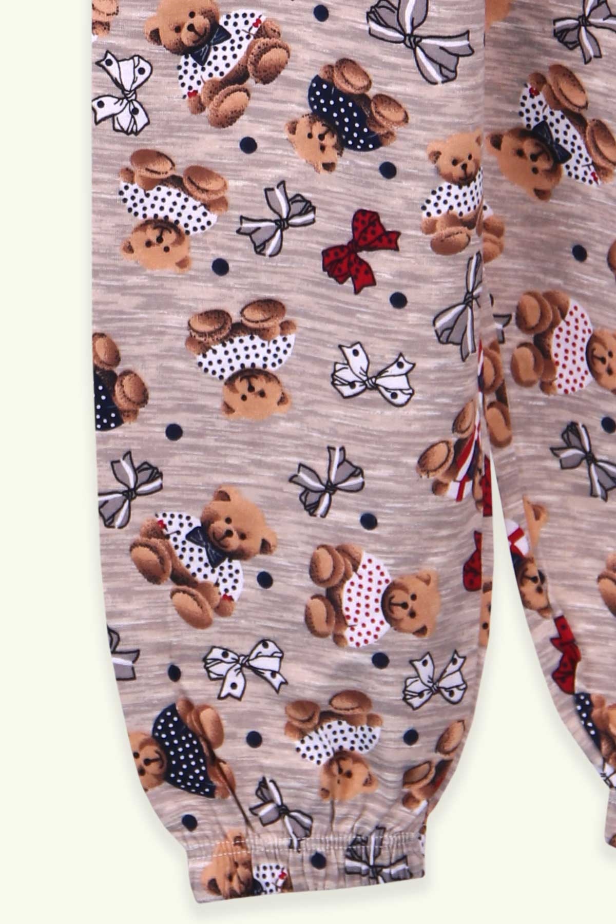 Breeze Kız Çocuk Pijama Takımı Ayıcıklı Kahverengi (4-8 Yaş)