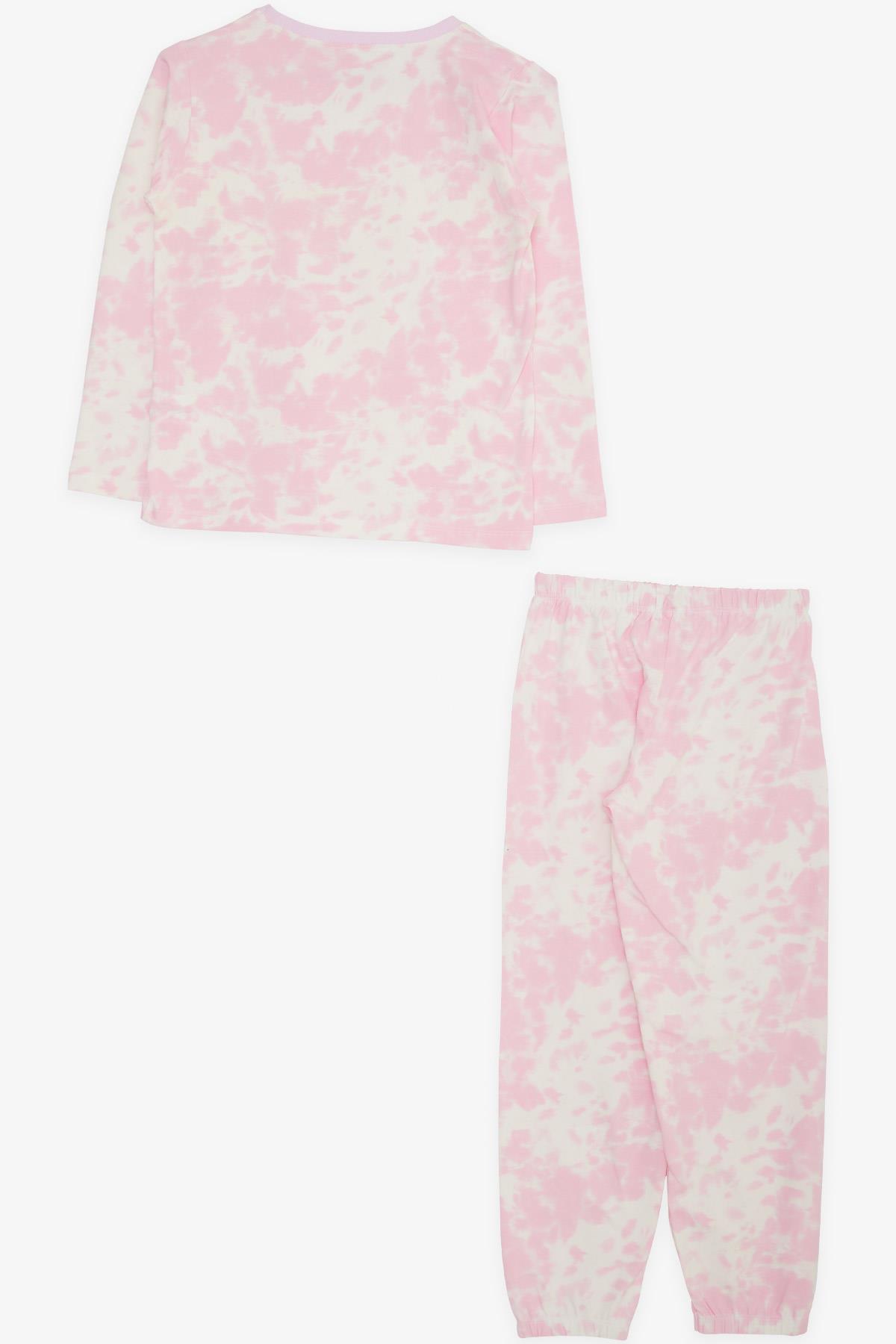 Breeze Kız Çocuk Pijama Takımı Batik Desenli Pembe (9-12 Yaş)