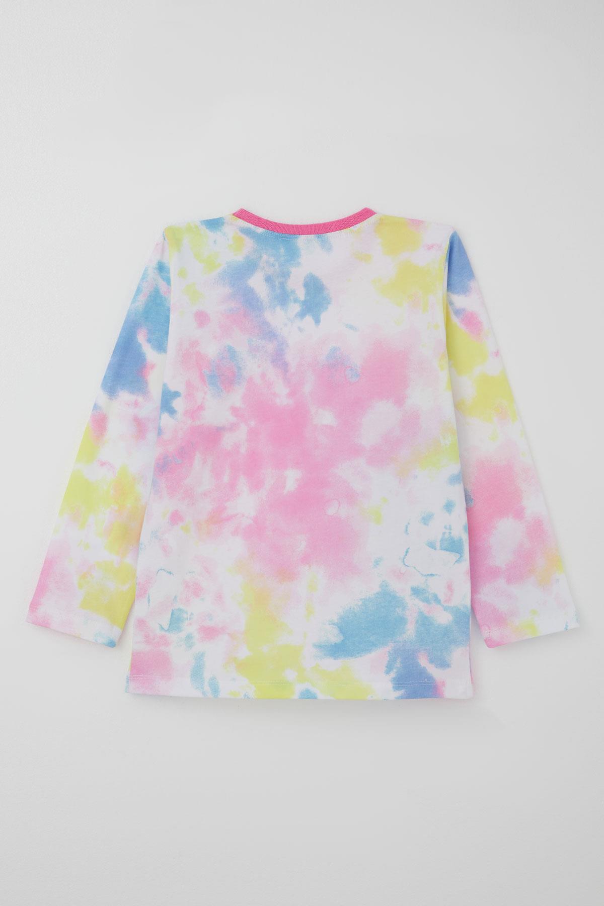 Breeze Kız Çocuk Pijama Takımı Batik Desenli Karışık Renk (4-8 Yaş)