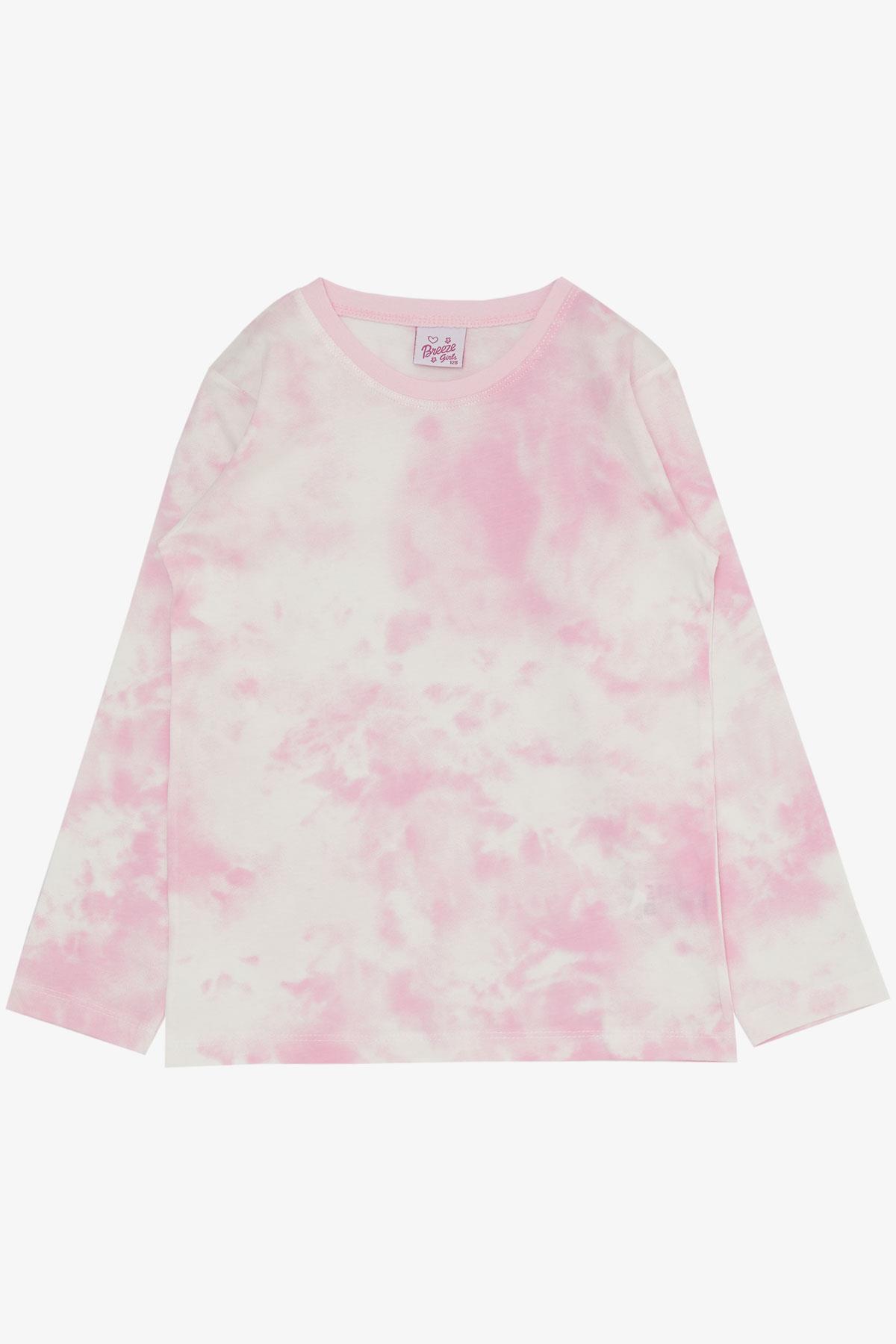 Breeze Kız Çocuk Pijama Takımı Batik Desenli Pembe (4-8 Yaş)