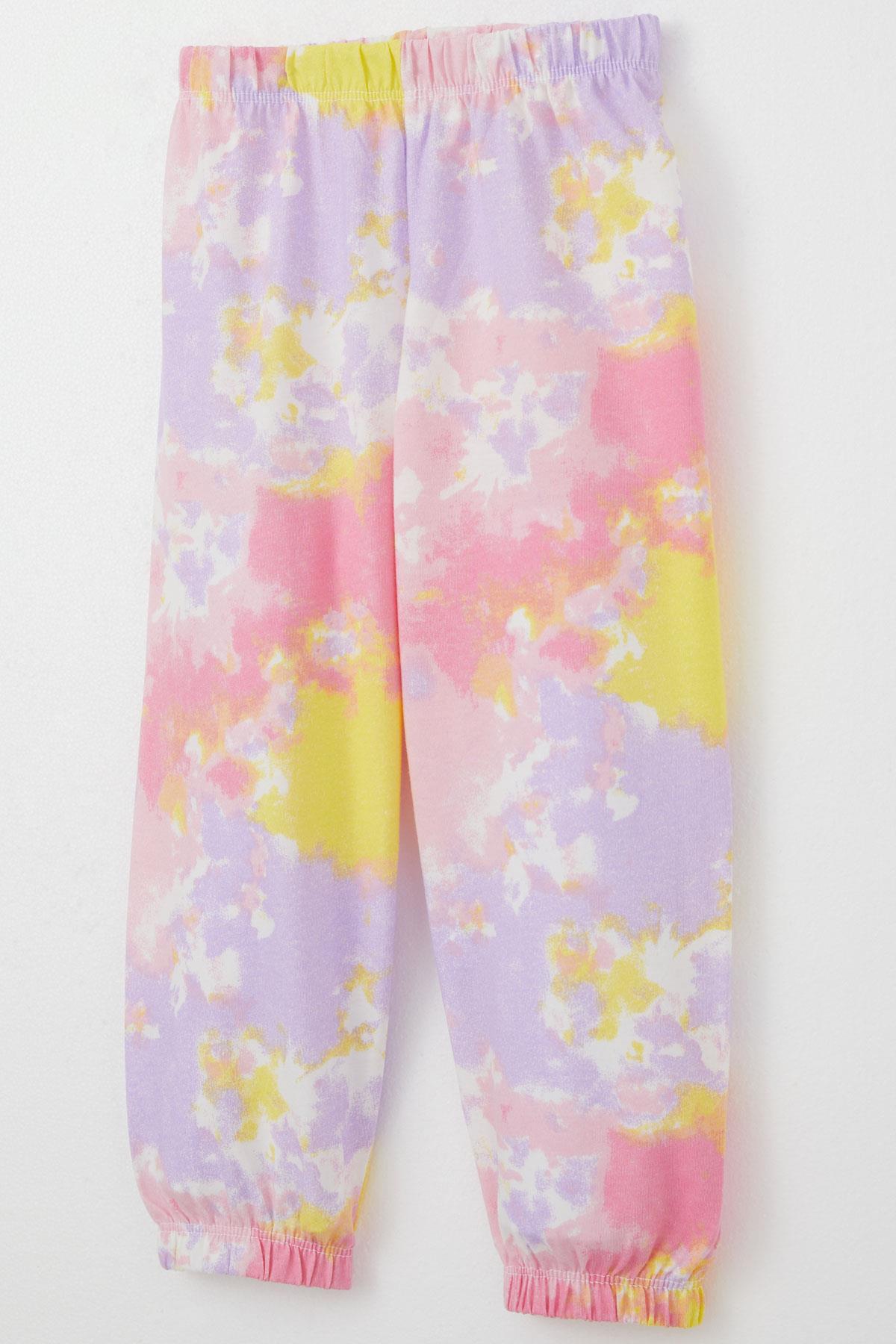 Breeze Kız Çocuk Pijama Takımı Batik Desenli Karışık Renk (1-3 Yaş)