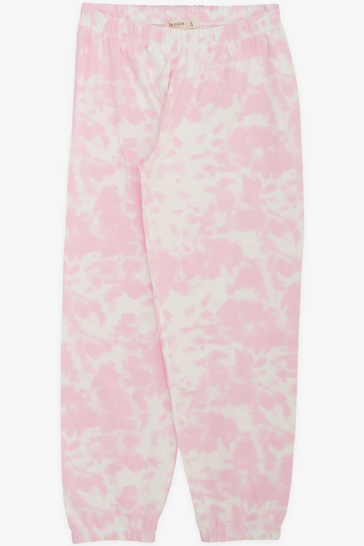 Breeze Kız Çocuk Pijama Takımı Batik Desenli Pembe (9-12 Yaş)