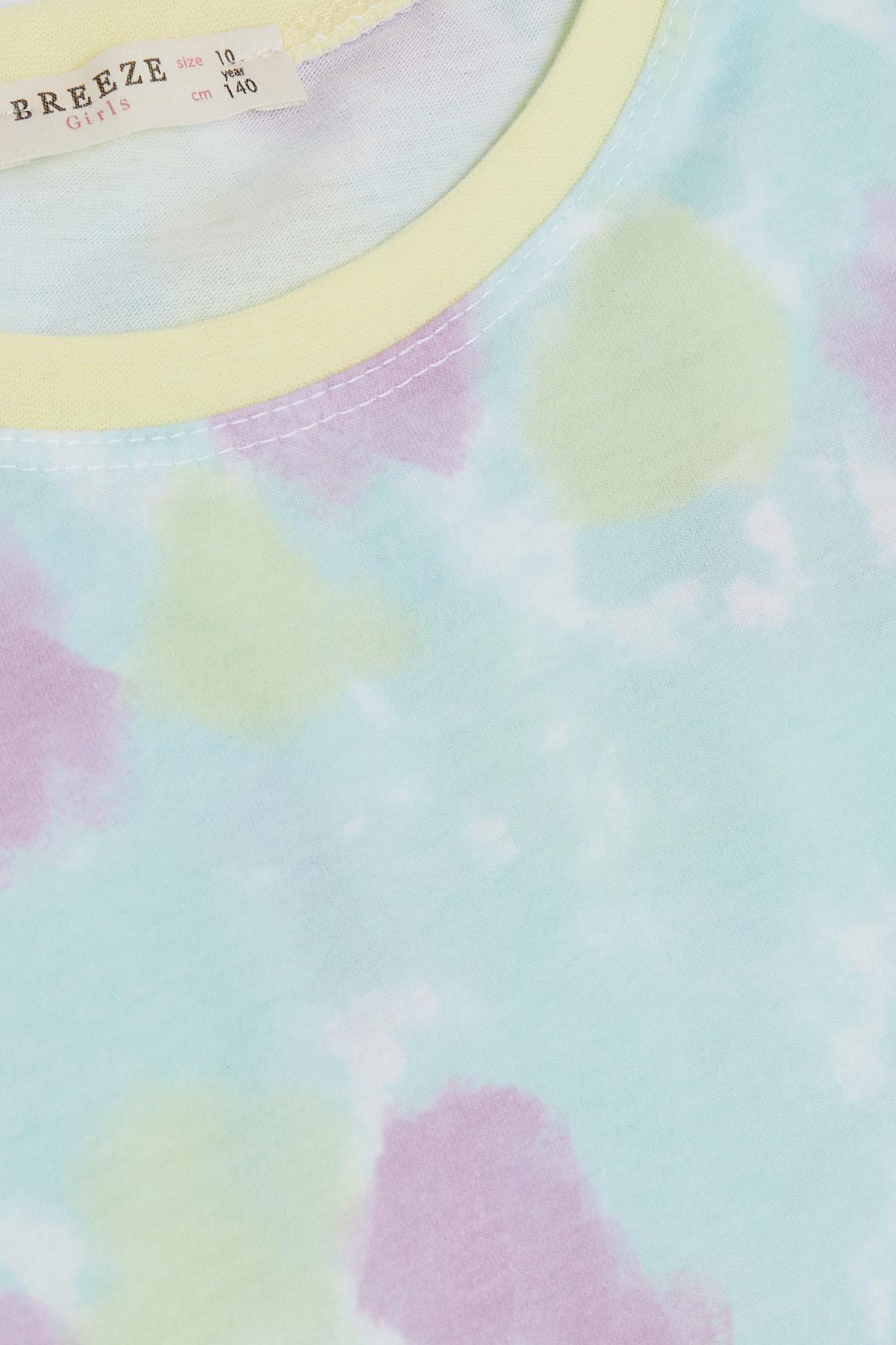 Breeze Kız Çocuk Pijama Takımı Batik Desenli Karışık Renk (10-14 Yaş)