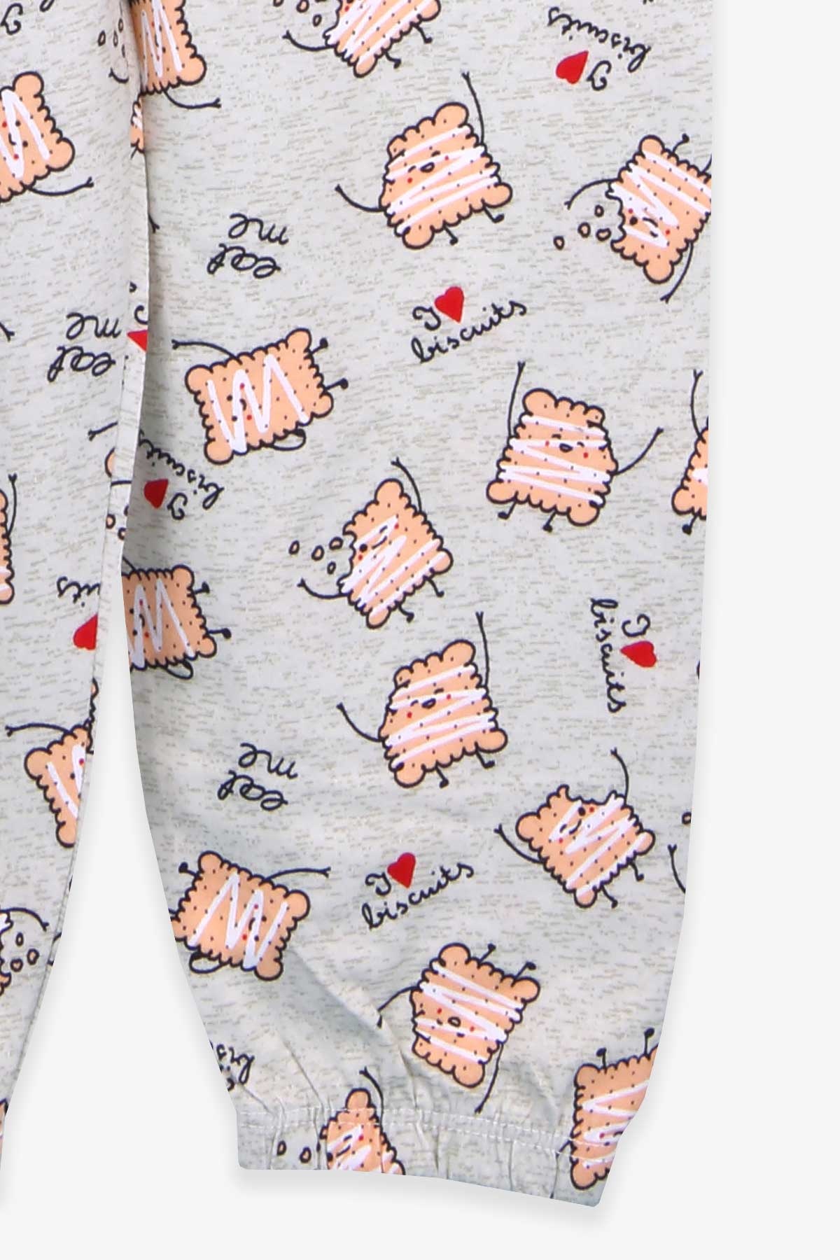 Breeze Kız Çocuk Pijama Takımı Bisküvili Su Yeşili (4-8 Yaş)