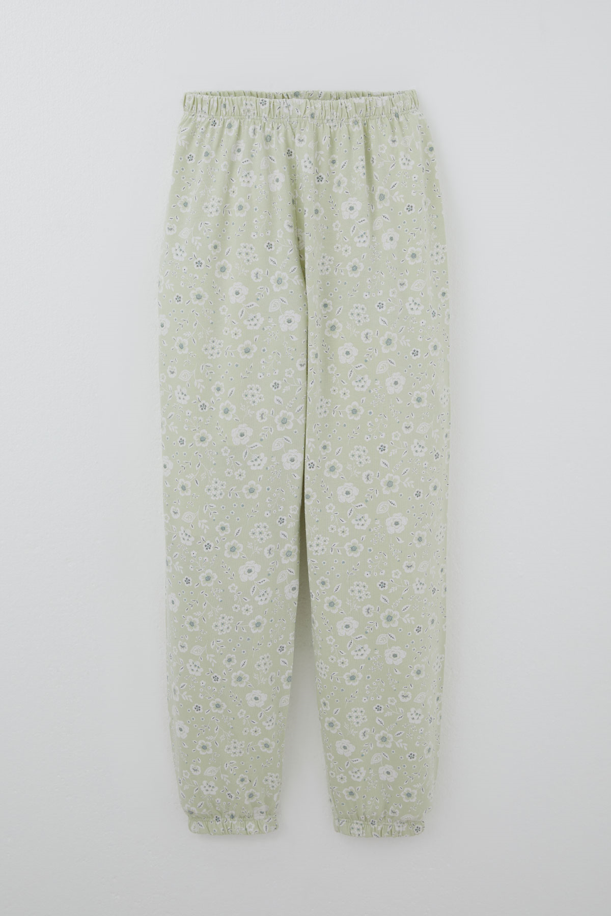 Breeze Kız Çocuk Pijama Takımı Çiçek Desenli Su Yeşili (9-12 Yaş)