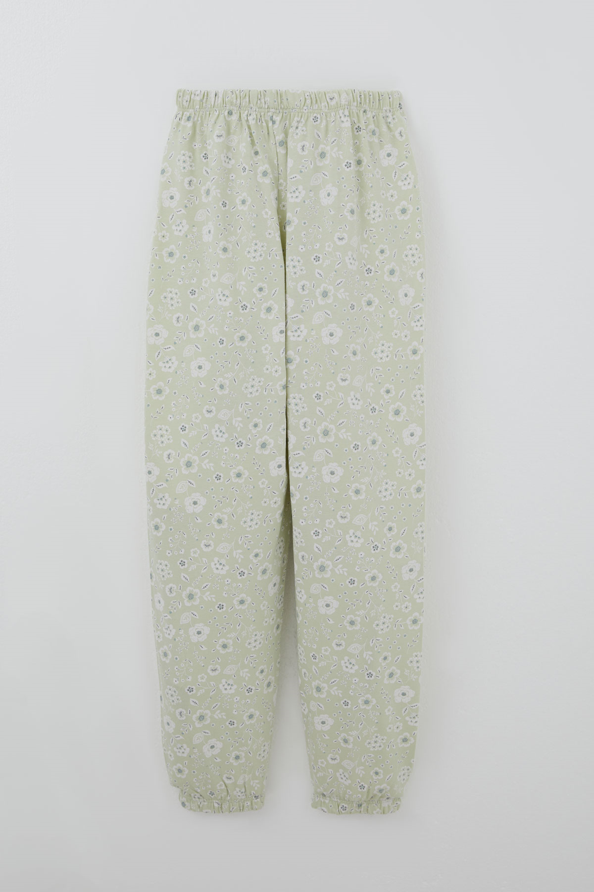 Breeze Kız Çocuk Pijama Takımı Çiçek Desenli Su Yeşili (9-12 Yaş)