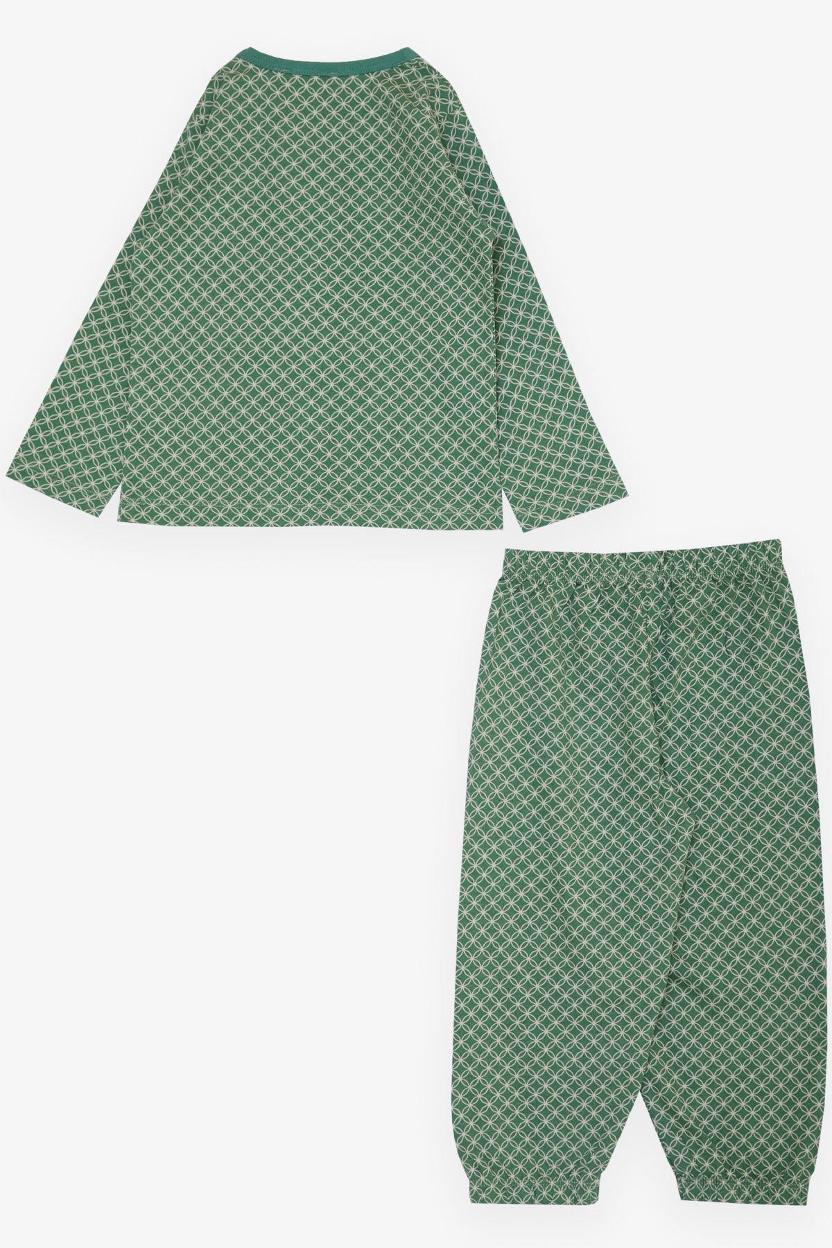 Breeze Kız Çocuk Pijama Takımı Desenli Yeşil (1-3 Yaş)