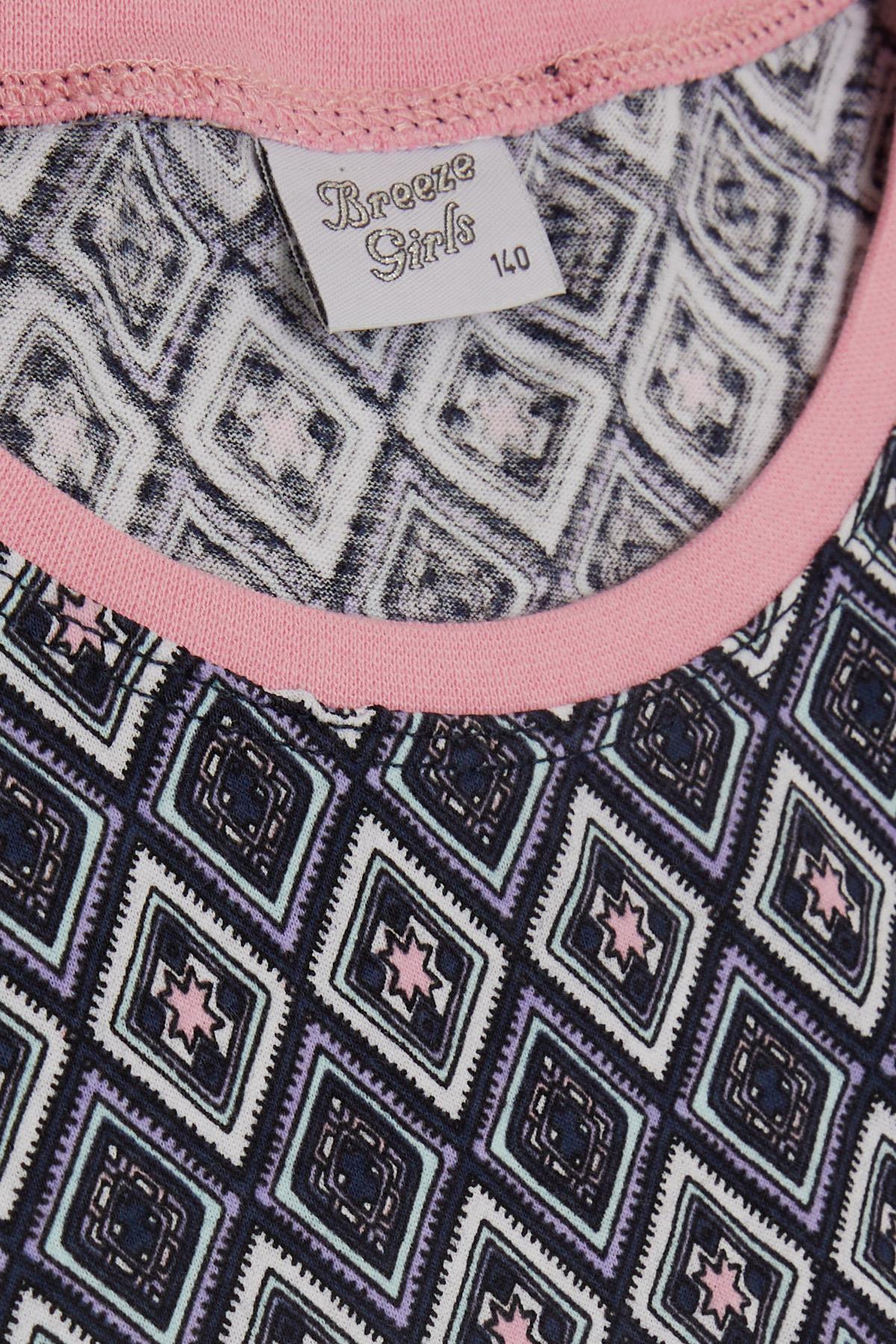 Breeze Kız Çocuk Pijama Takımı Desenli Karışık Renk (9-14 Yaş)