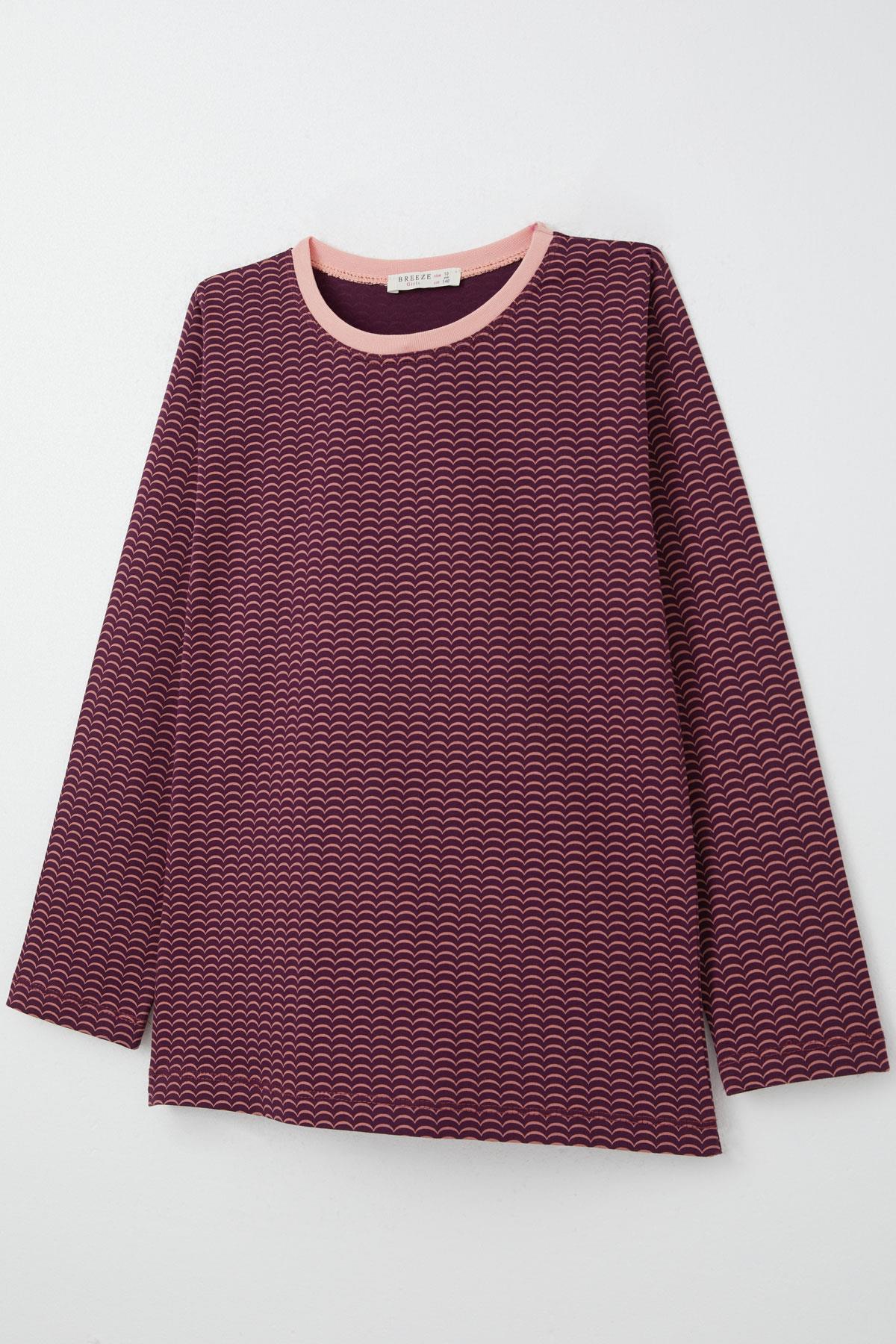 Breeze Kız Çocuk Pijama Takımı Desenli Vişne Çürüğü (9-12 Yaş)