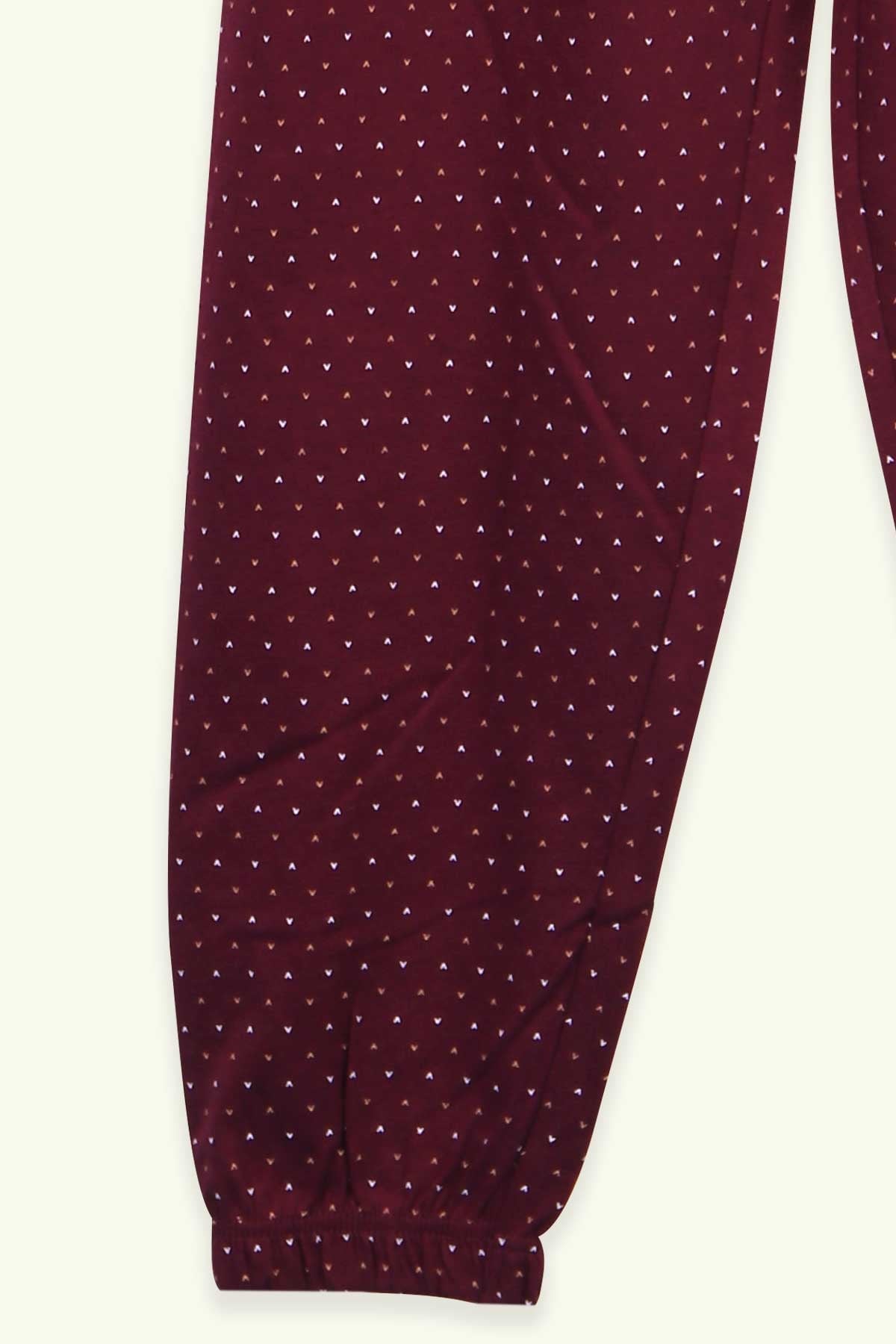 Breeze Kız Çocuk Pijama Takımı Desenli Bordo (9-14 Yaş)