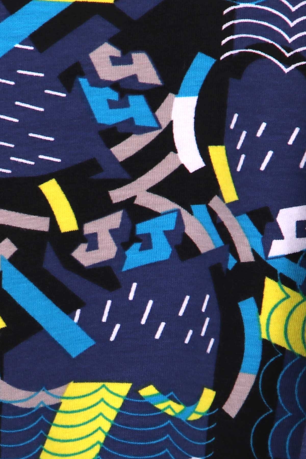 Breeze Kız Çocuk Pijama Takımı Desenli Koyu Mavi (4-8 Yaş)