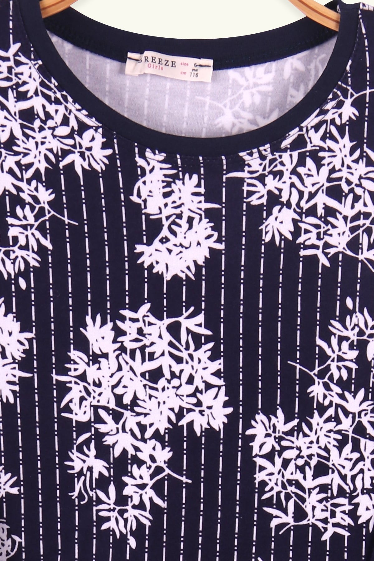 Breeze Kız Çocuk Pijama Takımı Desenli Lacivert (6-10 Yaş)