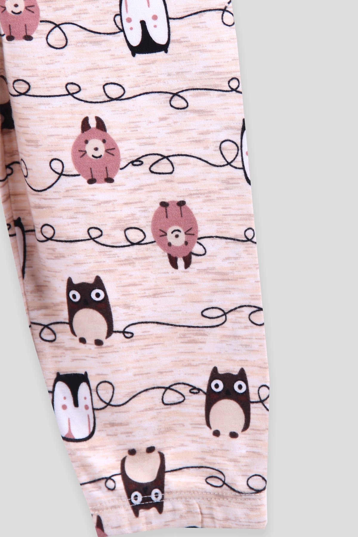 Breeze Kız Çocuk Pijama Takımı Desenli Siyah (1-4 Yaş)