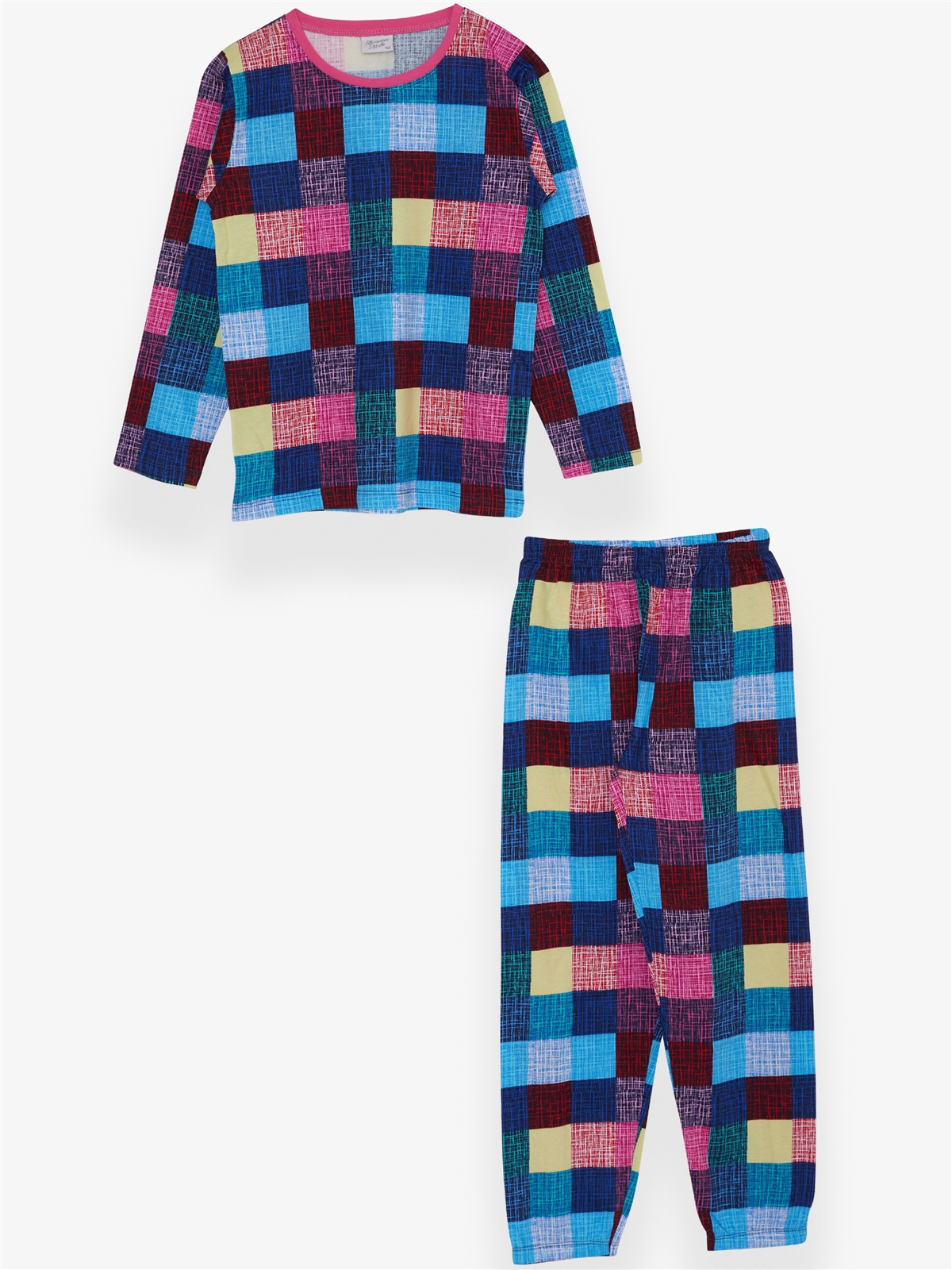 Breeze Kız Çocuk Pijama Takımı Ekose Desenli Karışık Renk (9-14 Yaş)