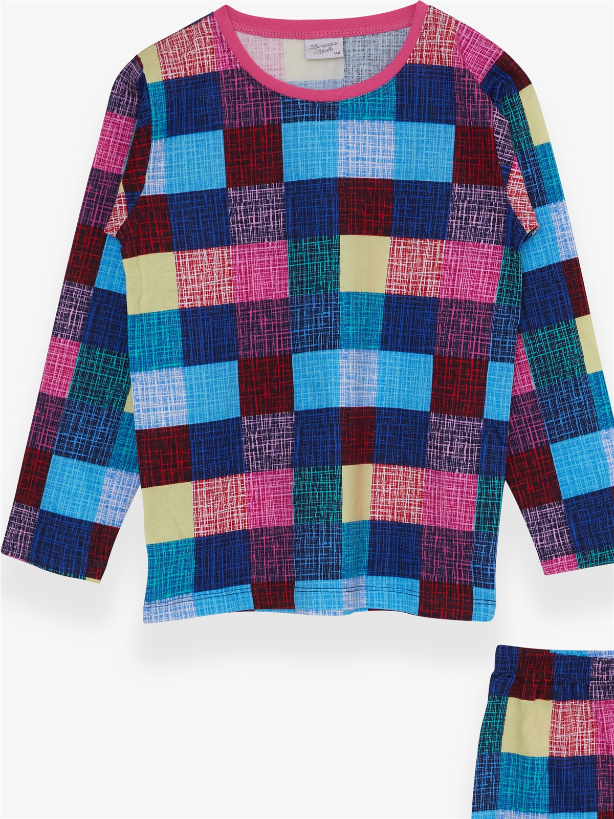 Breeze Kız Çocuk Pijama Takımı Ekose Desenli Karışık Renk (9-14 Yaş)
