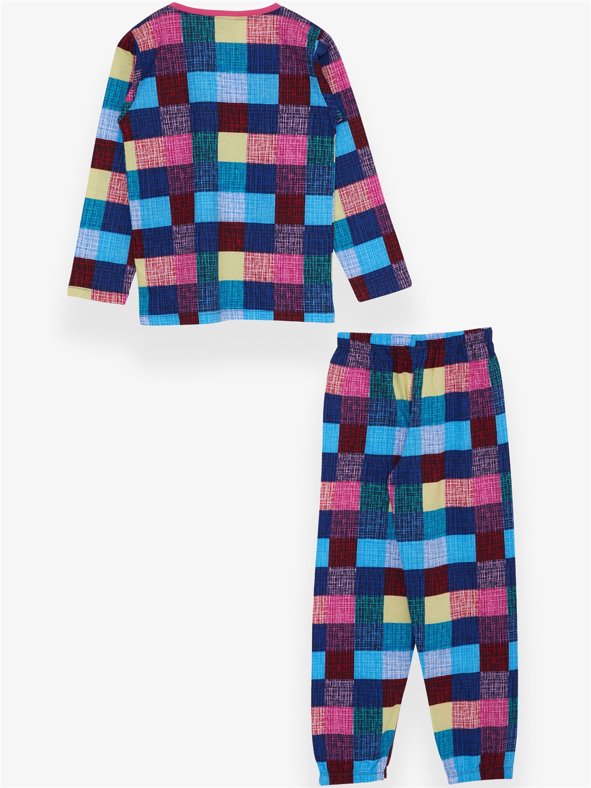 Breeze Kız Çocuk Pijama Takımı Ekose Desenli Karışık Renk (9-14 Yaş)