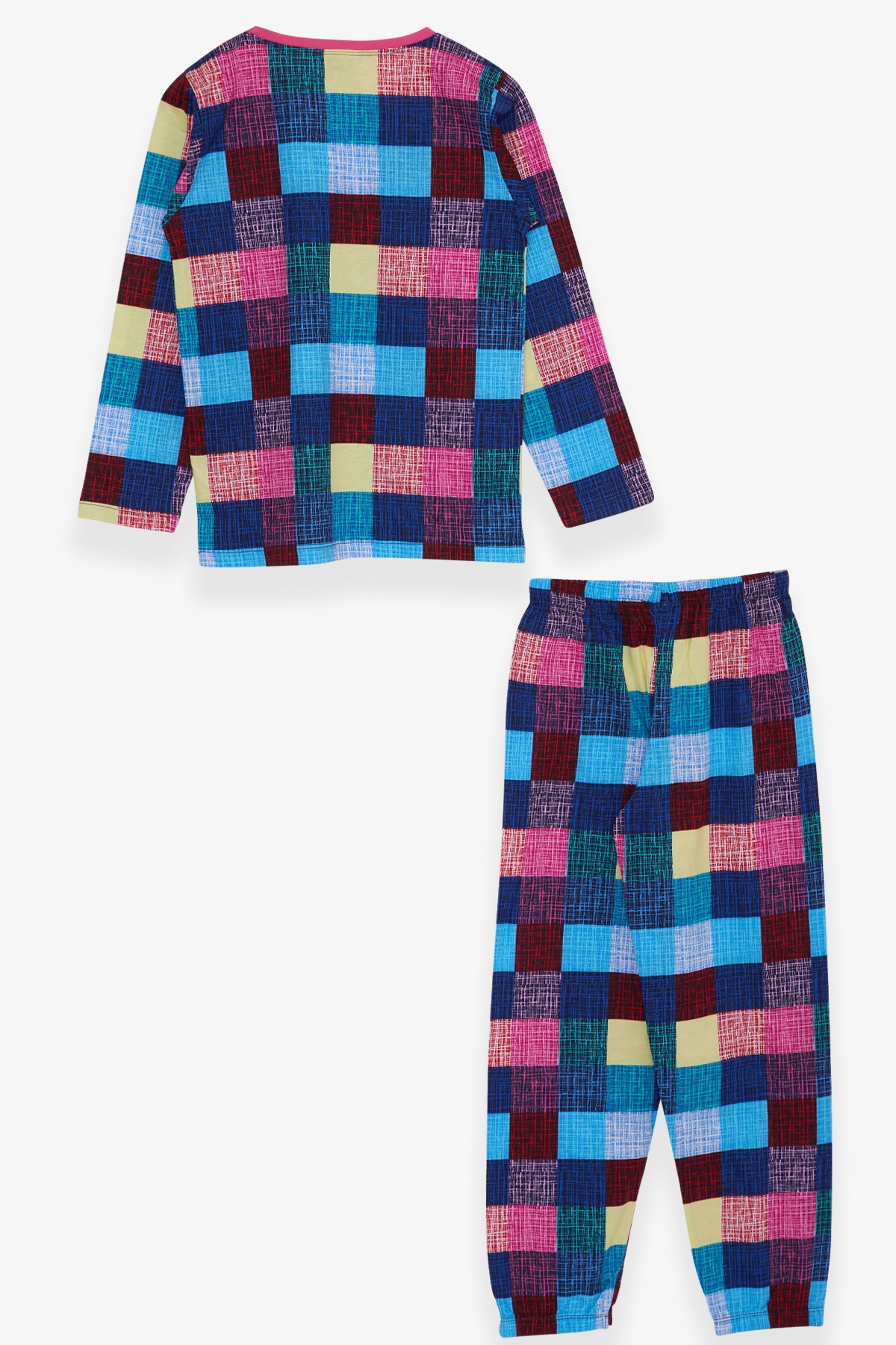 Breeze Kız Çocuk Pijama Takımı Ekose Desenli Karışık Renk (9-14 Yaş)