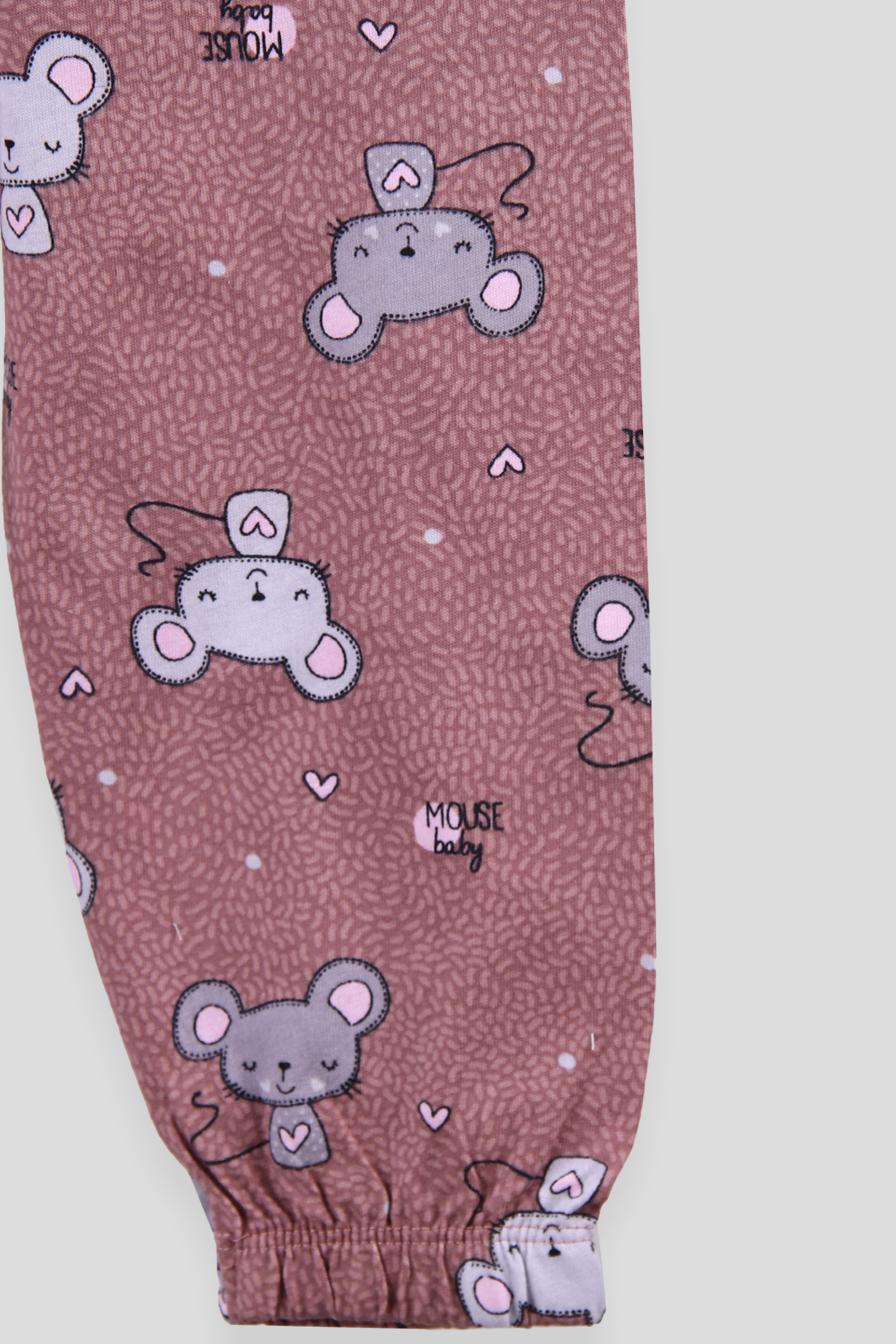 Breeze Kız Çocuk Pijama Takımı Fareli Kahverengi (2-5 Yaş)