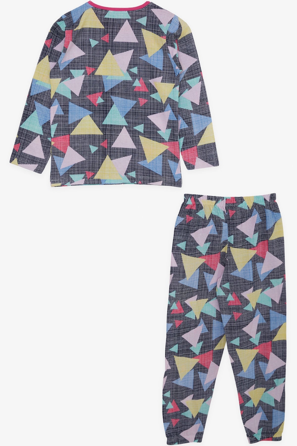 Breeze Kız Çocuk Pijama Takımı Geometrik Desenli Karışık Renk (4-8 Yaş)