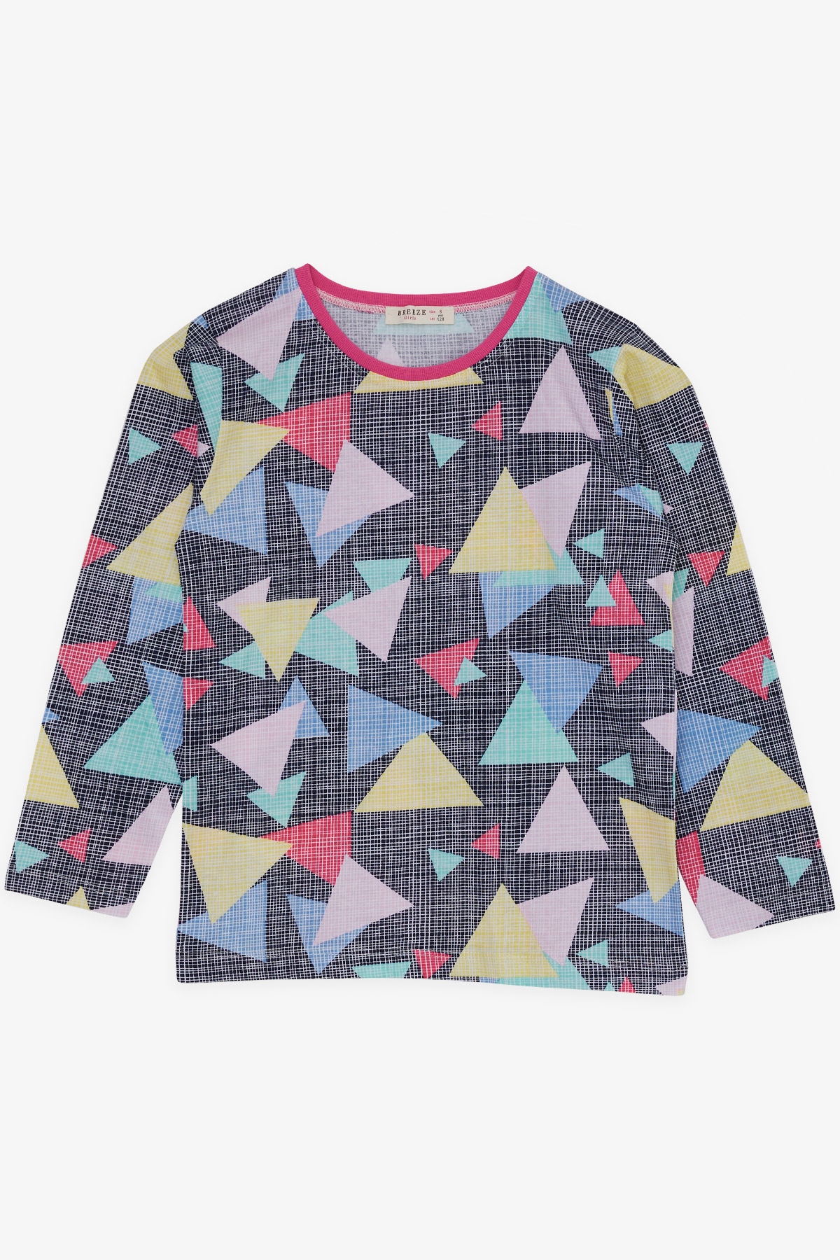 Breeze Kız Çocuk Pijama Takımı Geometrik Desenli Karışık Renk (4-8 Yaş)
