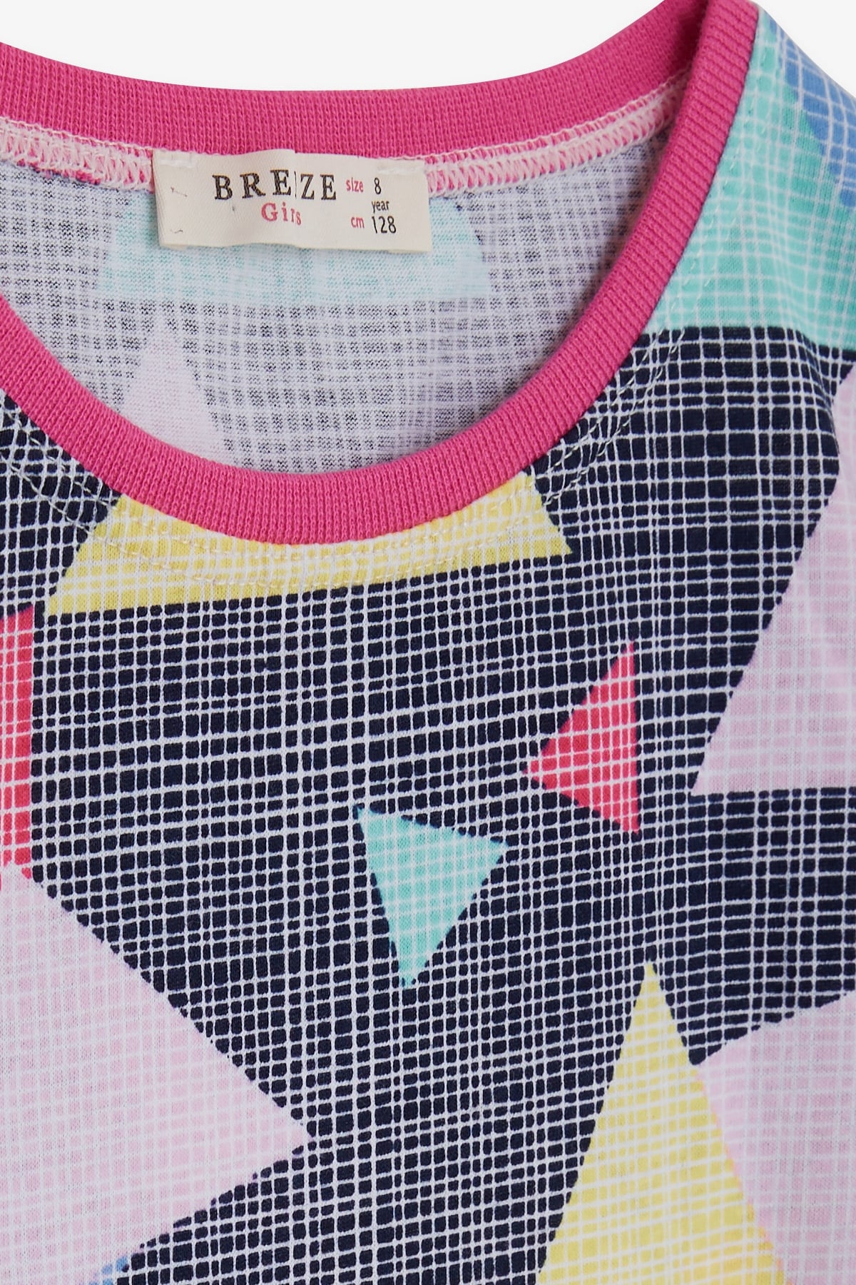 Breeze Kız Çocuk Pijama Takımı Geometrik Desenli Karışık Renk (4-8 Yaş)