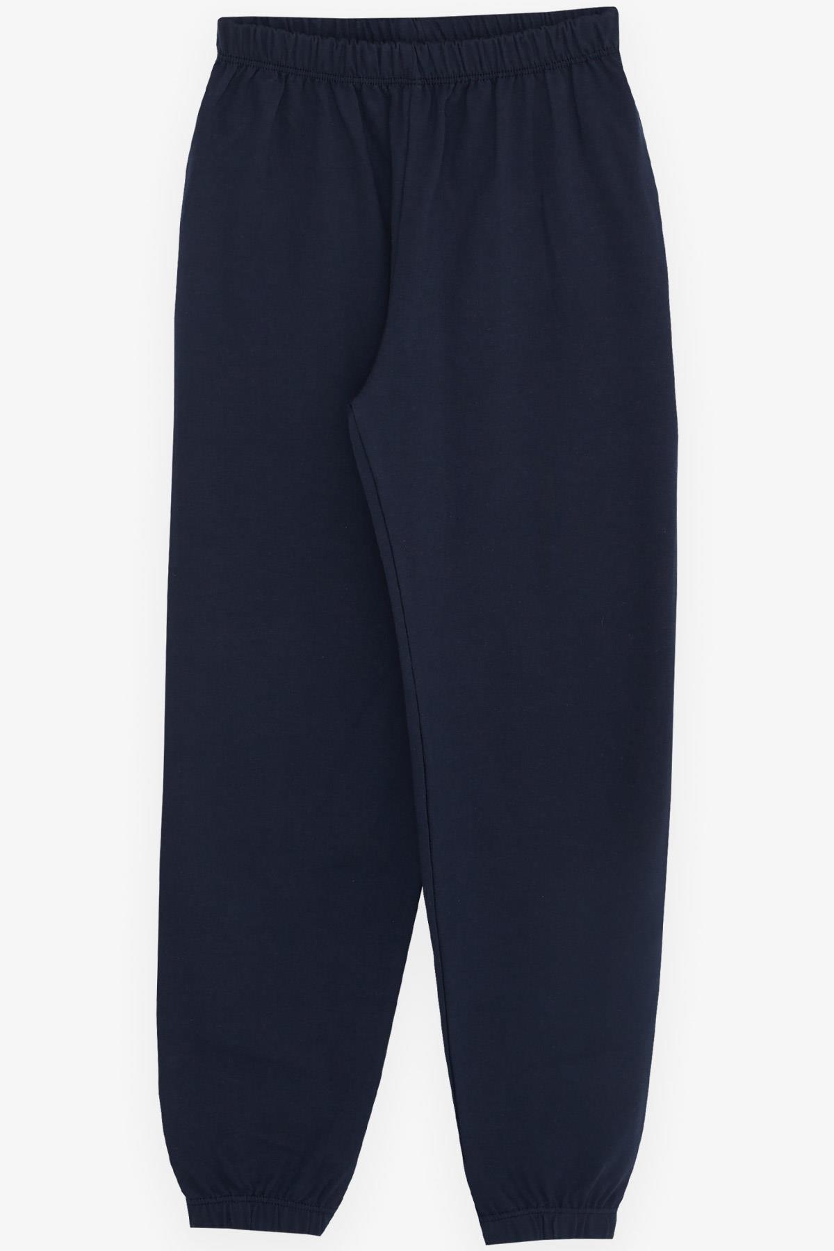Breeze Kız Çocuk Pijama Takımı Gökyüzü Temalı Kalp Desenli Açık Lila (4-8 Yaş)
