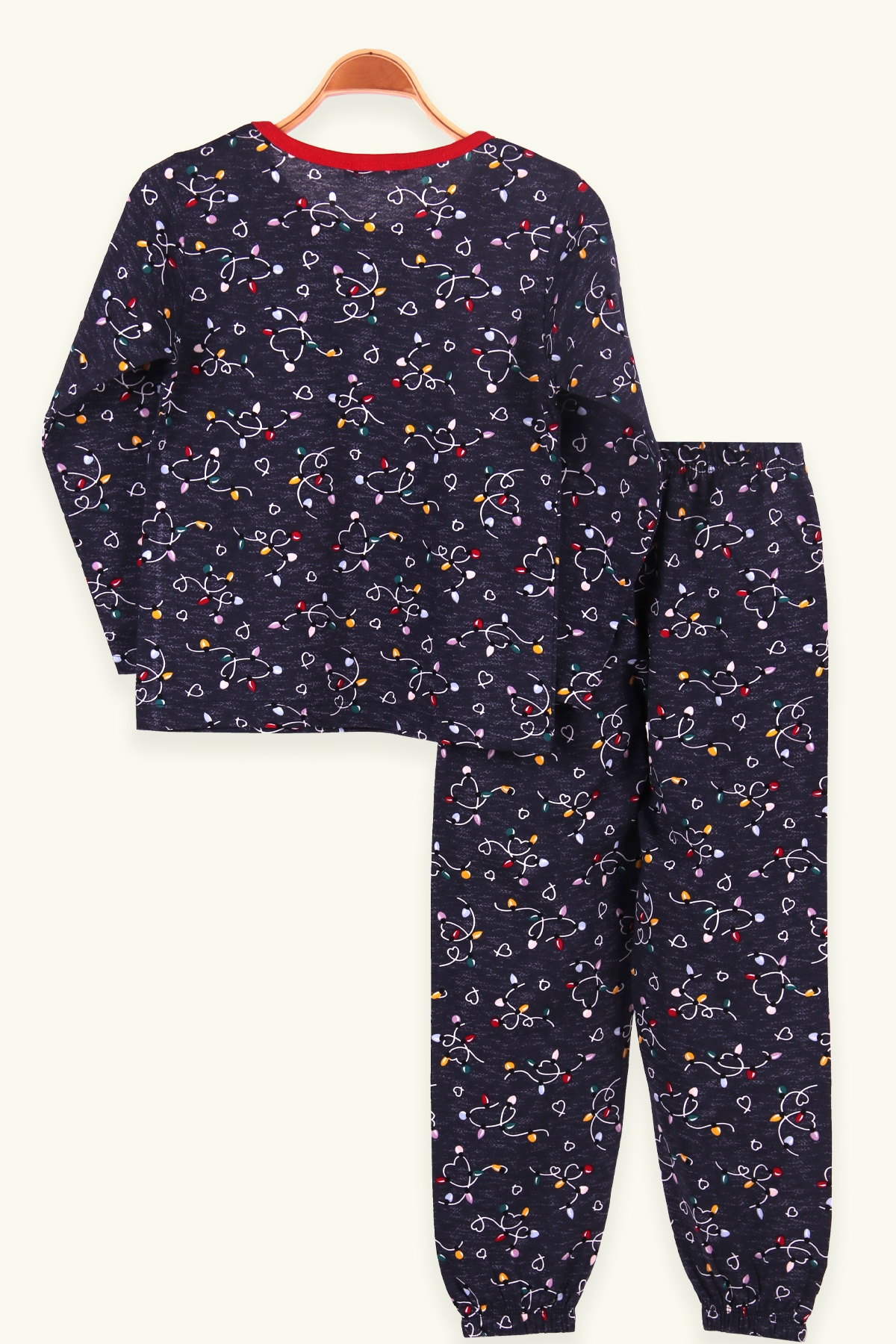 Breeze Kız Çocuk Pijama Takımı Kalpli Antrasit (6-10 Yaş)