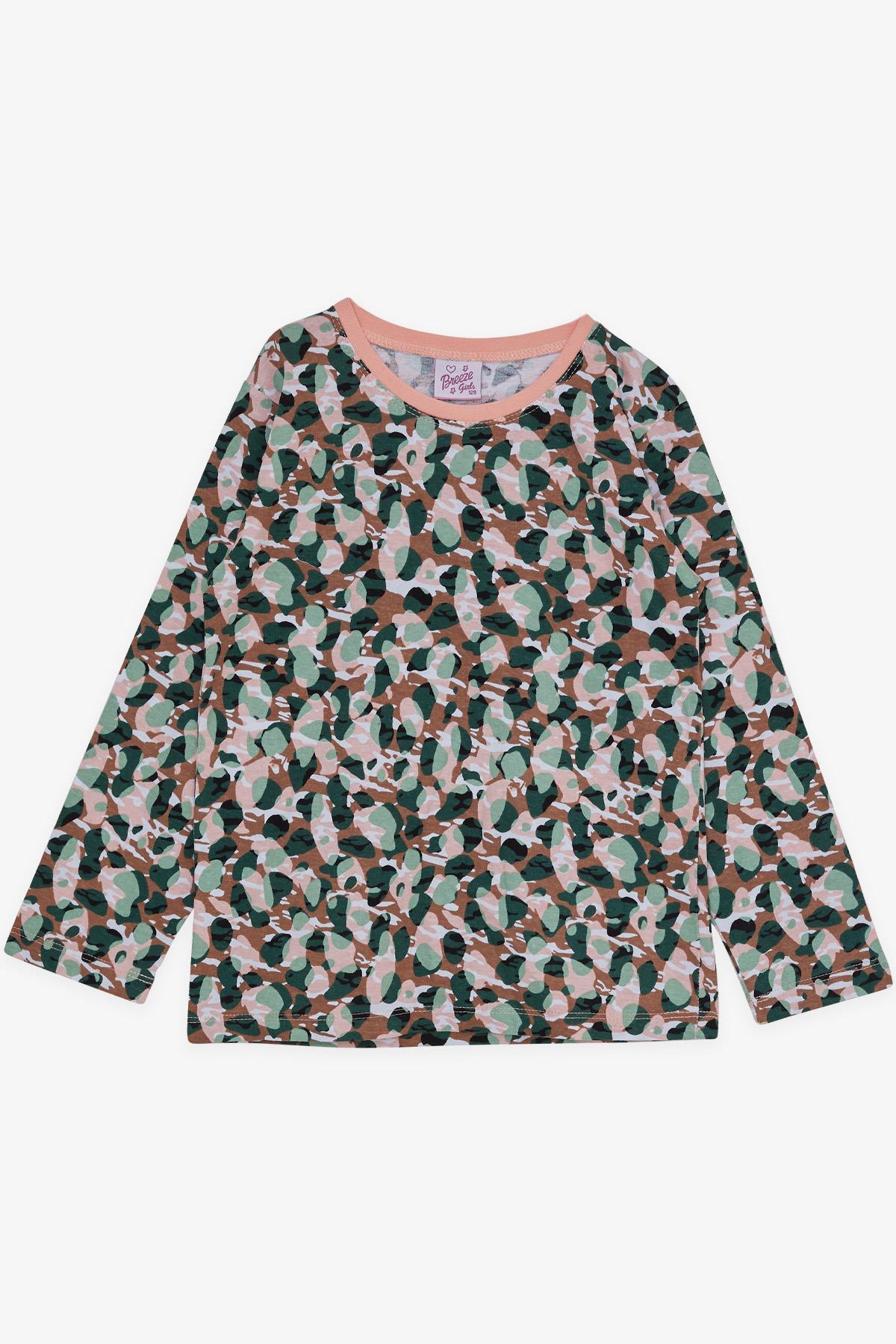Breeze Kız Çocuk Pijama Takımı Kamuflaj Desenli Karışık Renk (4-8 Yaş)