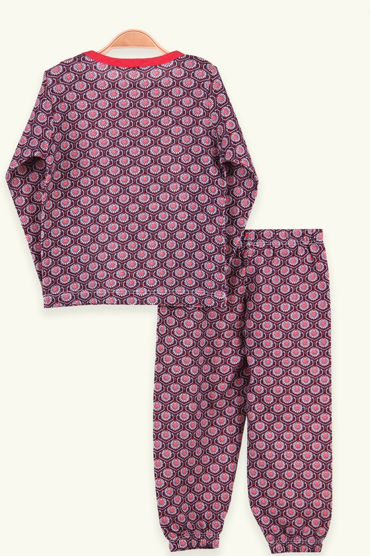 Breeze Kız Çocuk Pijama Takımı Kar Tanesi Desenli Narçiçeği (2-6 Yaş)