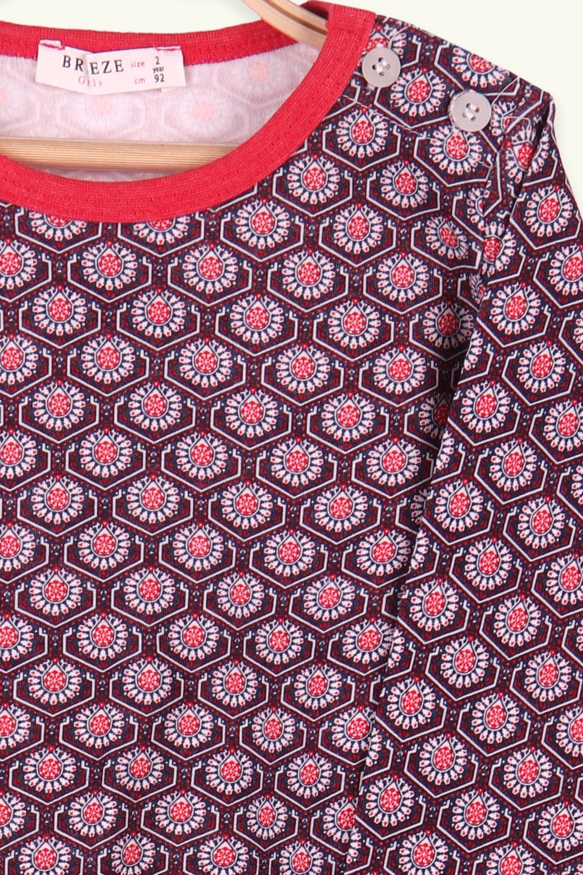 Breeze Kız Çocuk Pijama Takımı Kar Tanesi Desenli Narçiçeği (2-6 Yaş)
