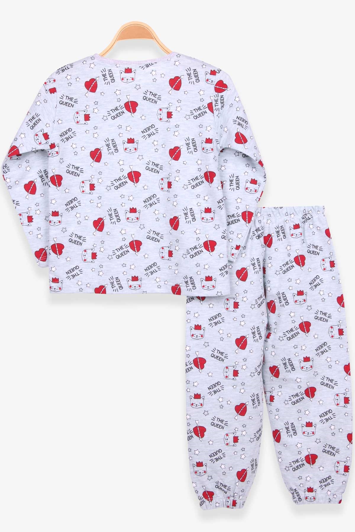 Breeze Kız Çocuk Pijama Takımı Kedi Desenli Mint Yeşili (4-8 Yaş)