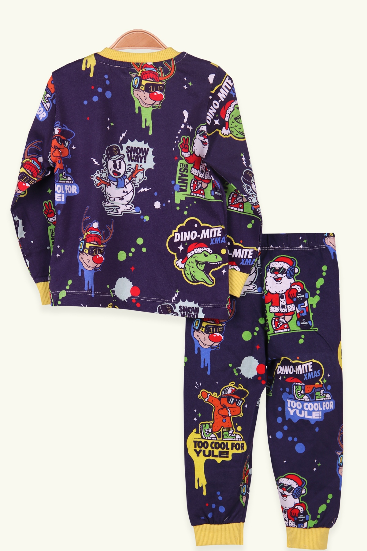 Breeze Kız Çocuk Pijama Takımı Kış Temalı Mor (1.5-5 Yaş)