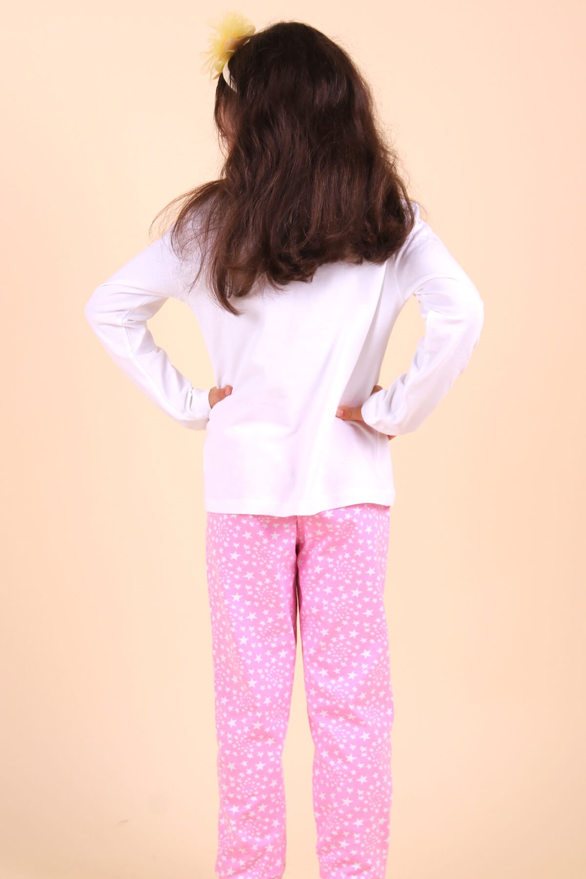 Breeze Kız Çocuk Pijama Takımı Kız Baskılı Ekru (3-7 Yaş)