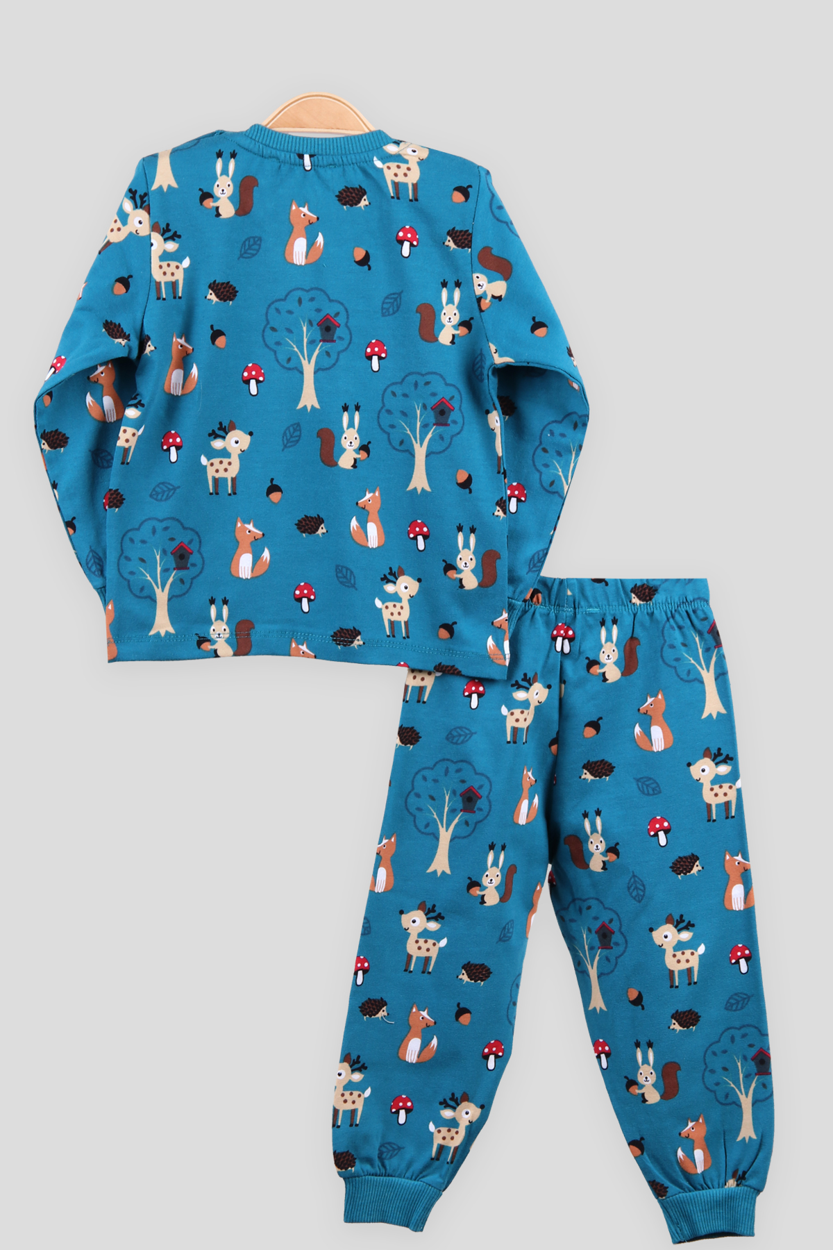 Breeze Kız Çocuk Pijama Takımı Mantarlı Yeşil (1.5-5 Yaş)