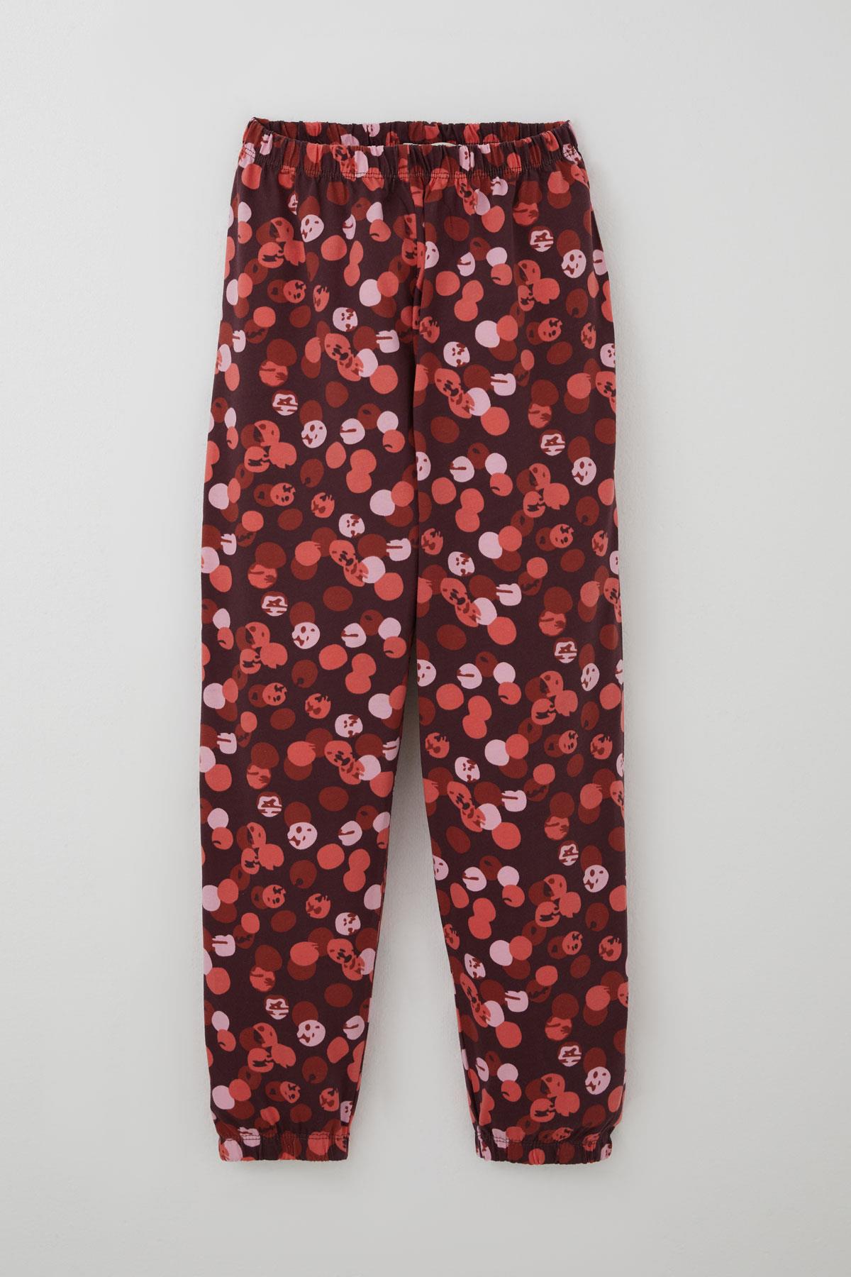 Breeze Kız Çocuk Pijama Takımı Neşeli Benekler Desenli Mürdüm (9-12 Yaş)