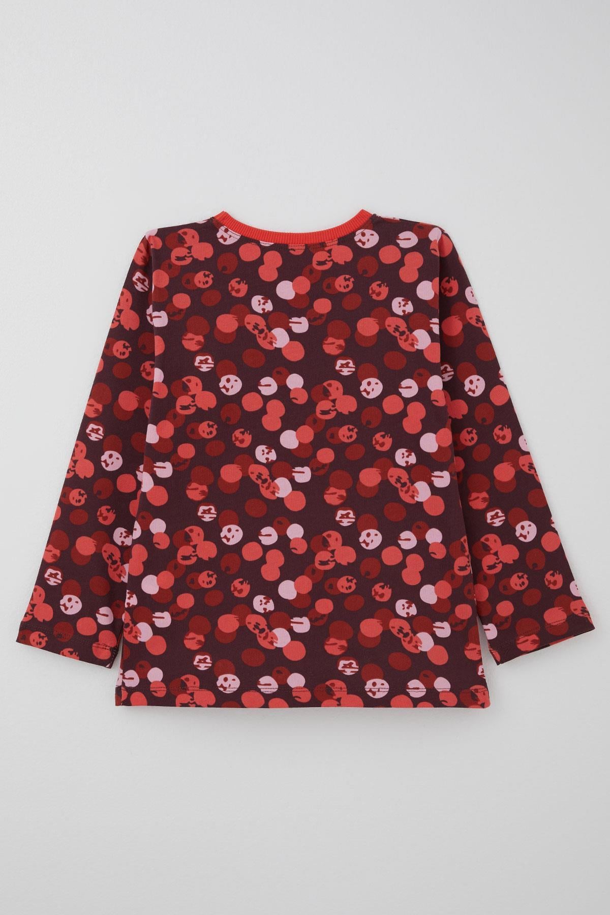 Breeze Kız Çocuk Pijama Takımı Neşeli Benekler Desenli Mürdüm (4-8 Yaş)