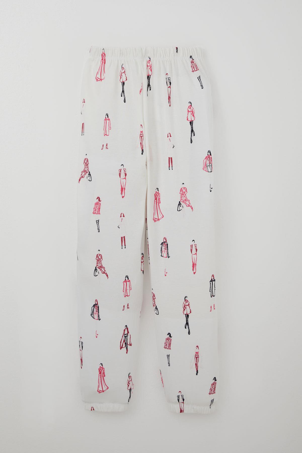 Breeze Kız Çocuk Pijama Takımı Podyum Rüyası Moda Kızları Ekru (9-12 Yaş)