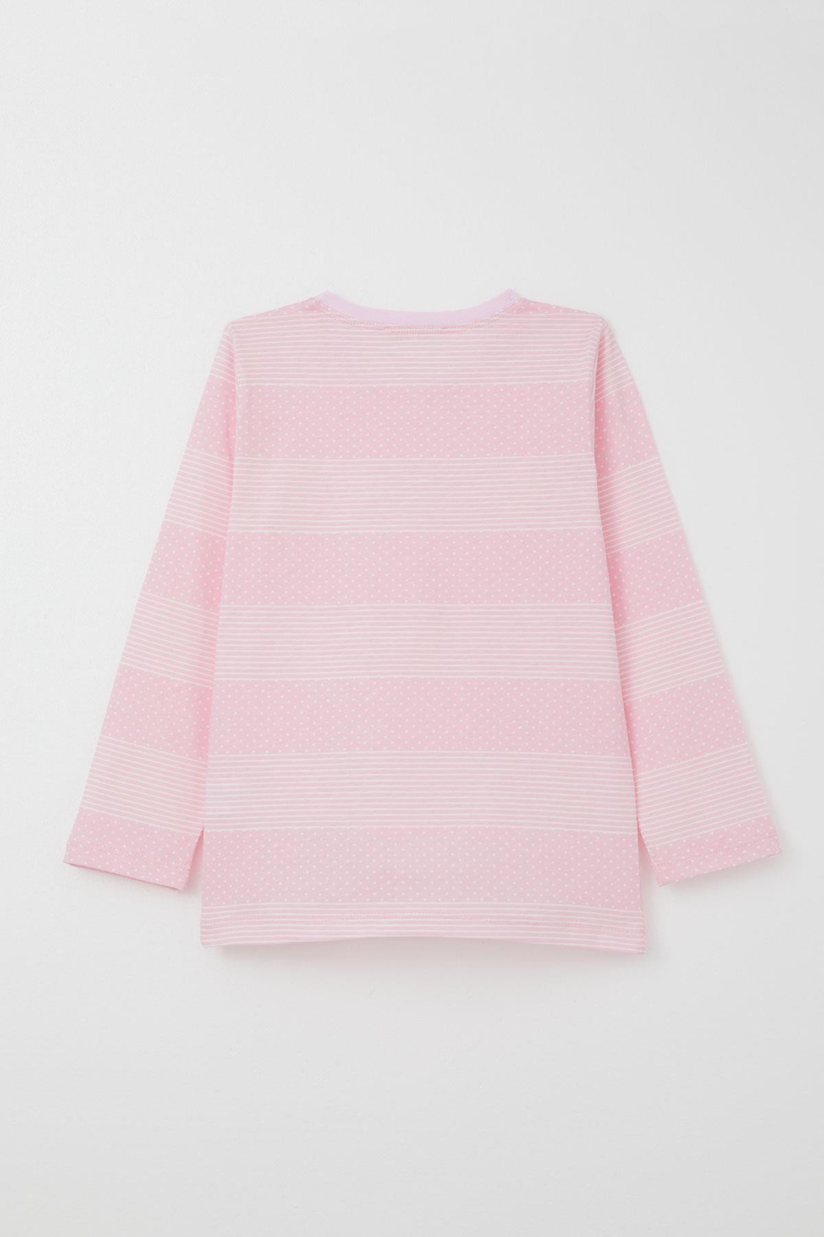 Breeze Kız Çocuk Pijama Takımı Puantiye Desenli Pembe (4-8 Yaş)