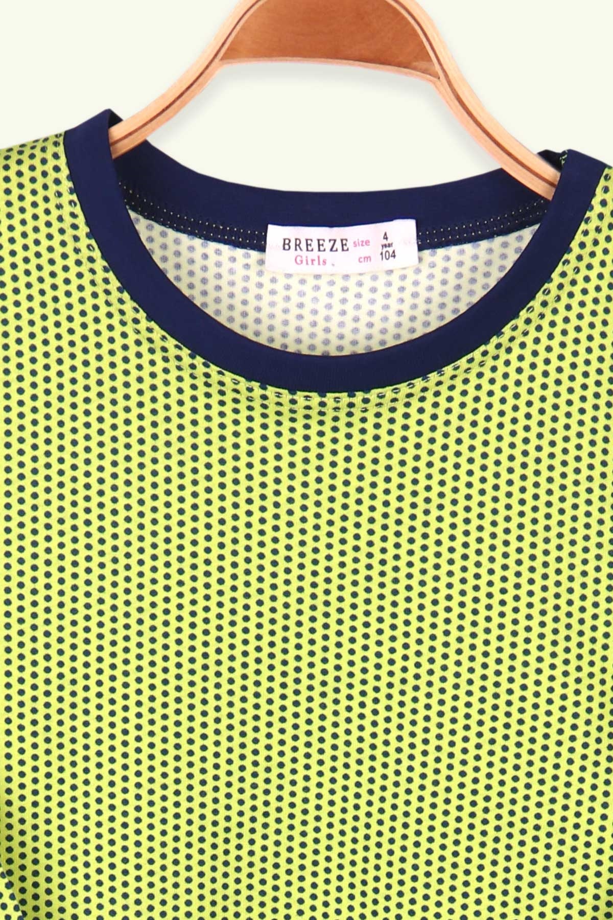 Breeze Kız Çocuk Pijama Takımı Puantiyeli Fıstık Yeşili (4-8 Yaş)