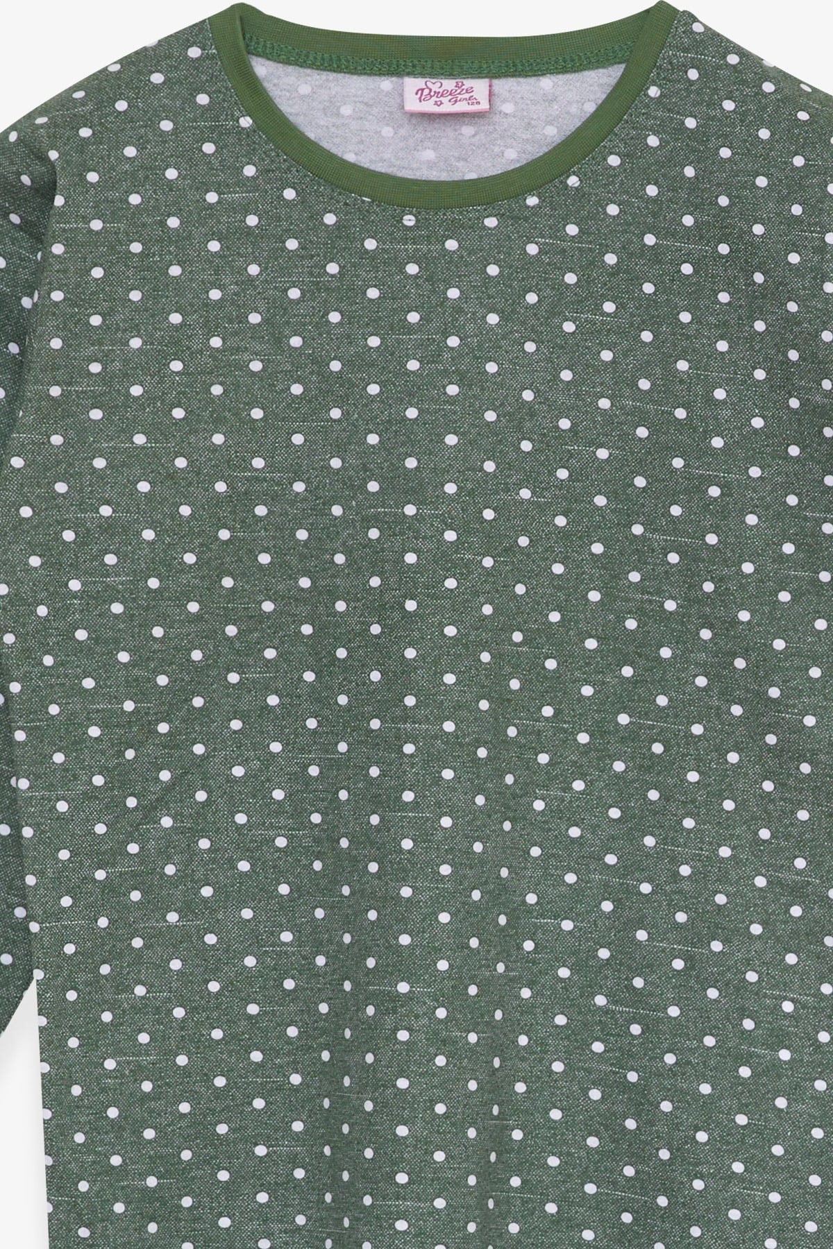 Breeze Kız Çocuk Pijama Takımı Puantiye Desenli Yeşil (4-8 Yaş)