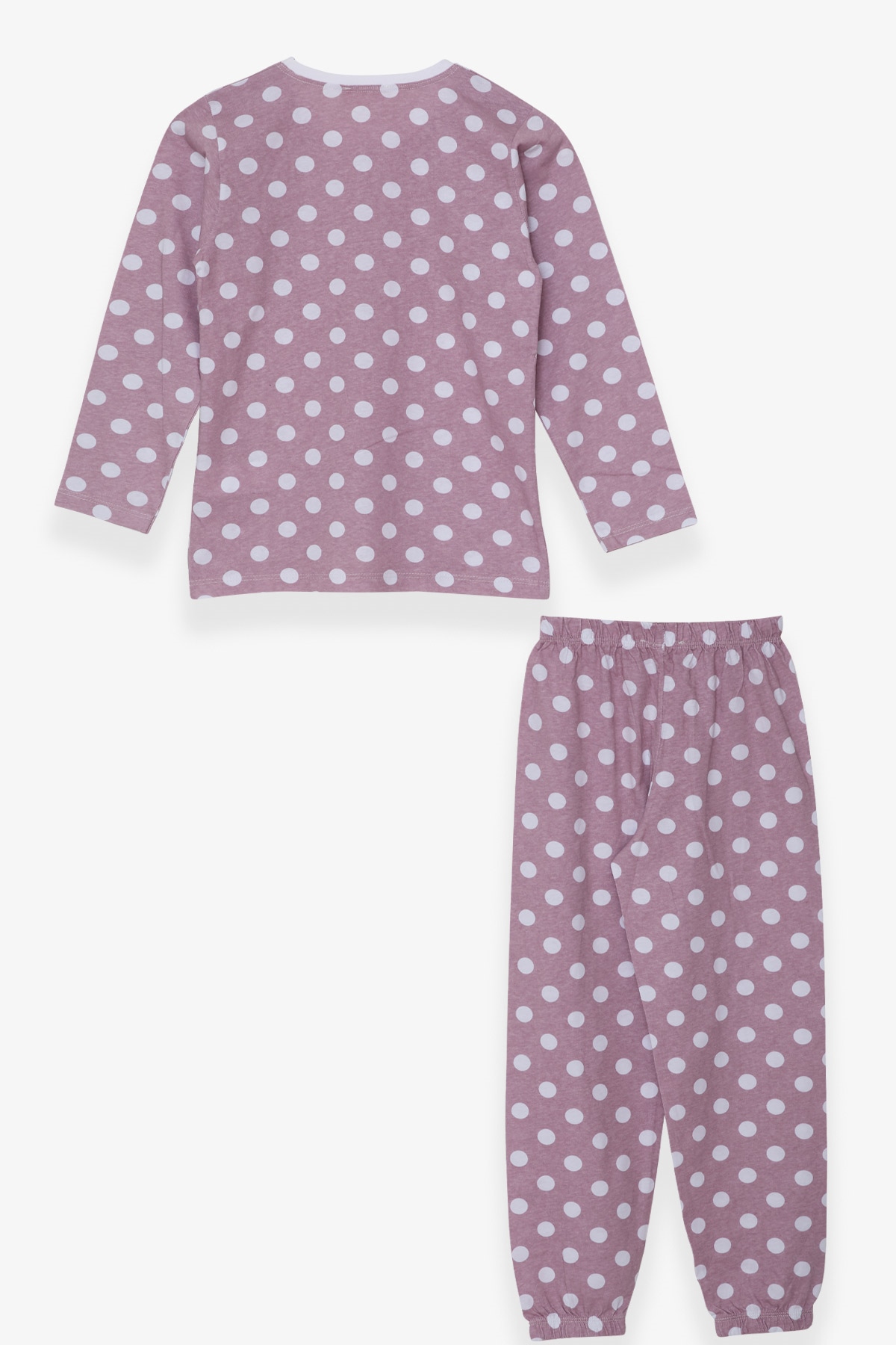 Breeze Kız Çocuk Pijama Takımı Puantiye Desenli Gülkurusu (4-8 Yaş)