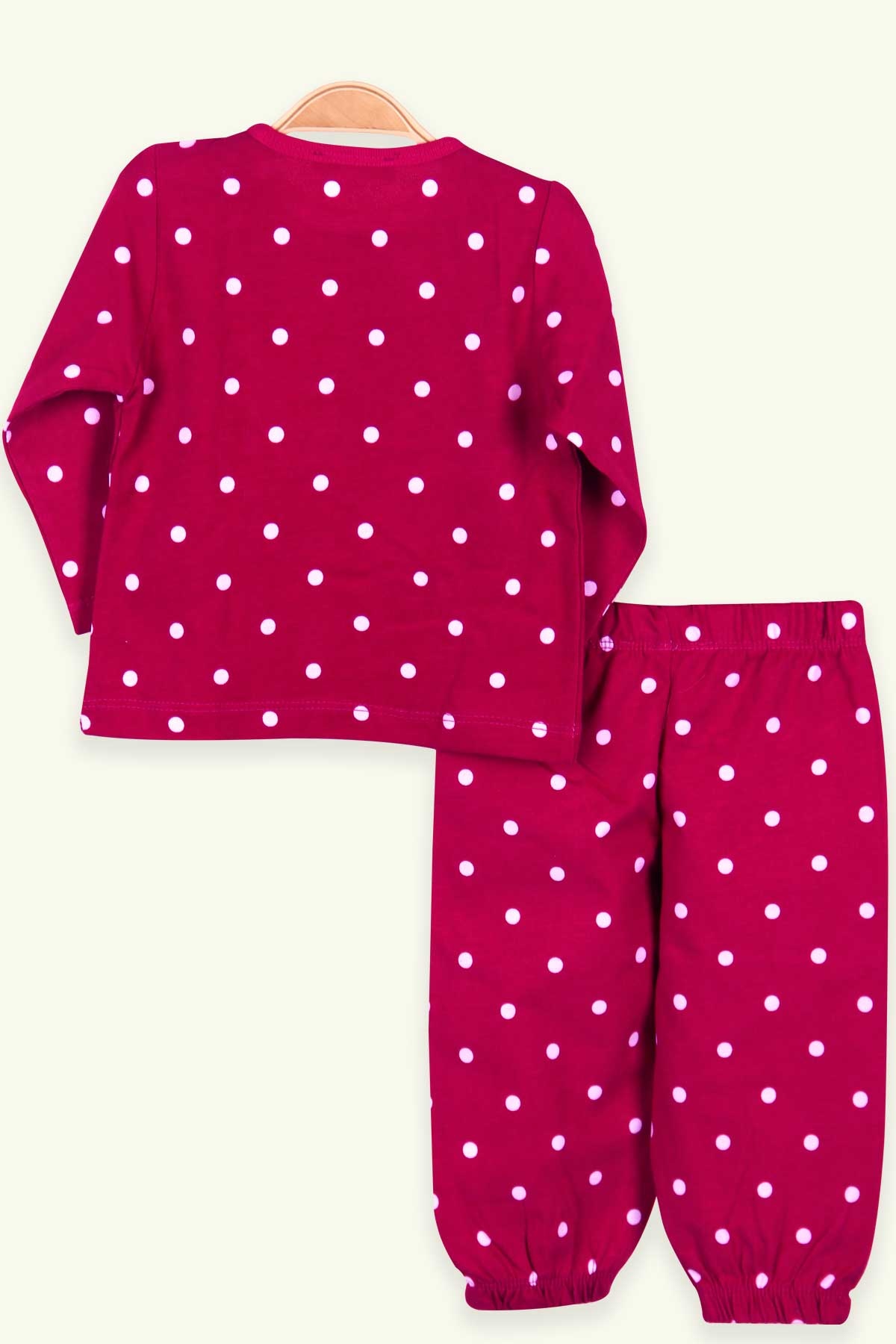 Breeze Kız Çocuk Pijama Takımı Puantiyeli Fuşya (9 Ay-8 Yaş)