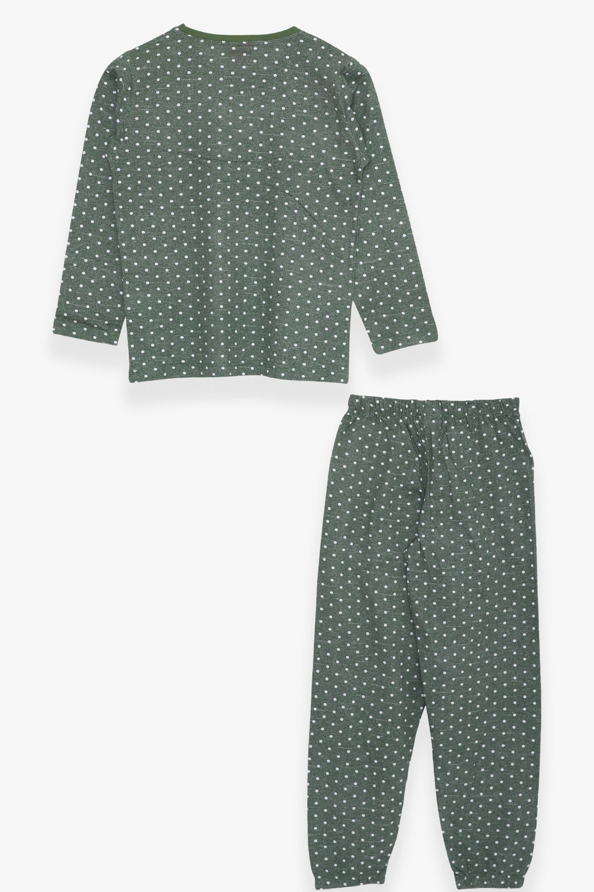 Breeze Kız Çocuk Pijama Takımı Puantiye Desenli Yeşil (4-8 Yaş)