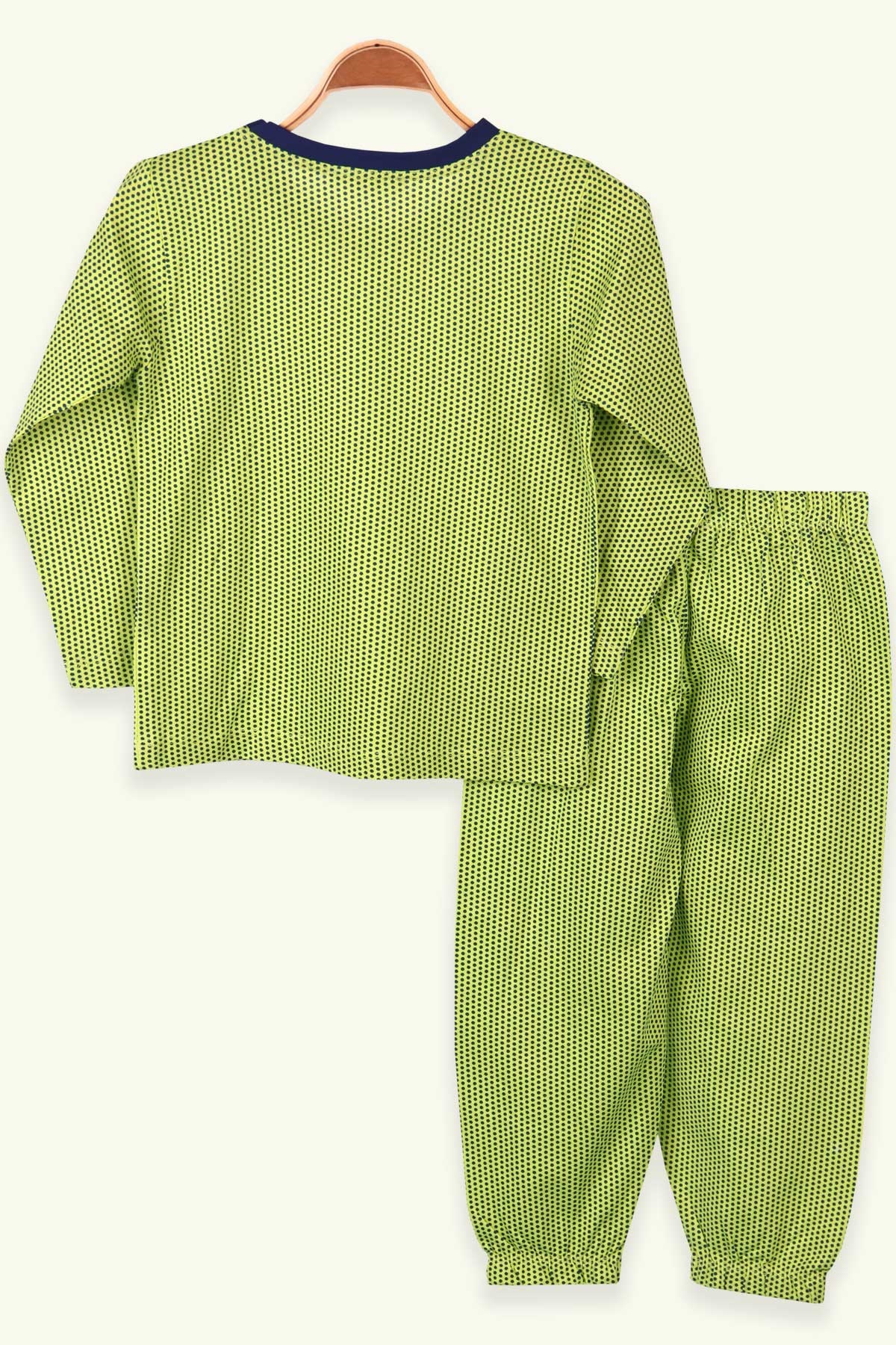 Breeze Kız Çocuk Pijama Takımı Puantiyeli Fıstık Yeşili (4-8 Yaş)